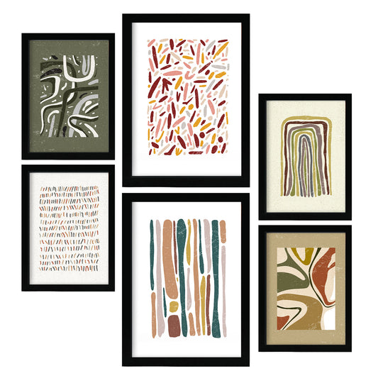 Conjunto Nacnic de 6 Laminas de Patrón 2 de Estilo Étnico