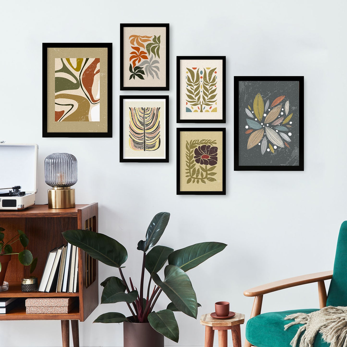 Nacnic Set de 6 Laminas de Planta de Estilo Étnico