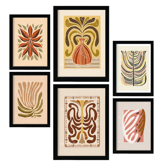 Conjunto Nacnic de 6 Láminas Étnicas de Tallos