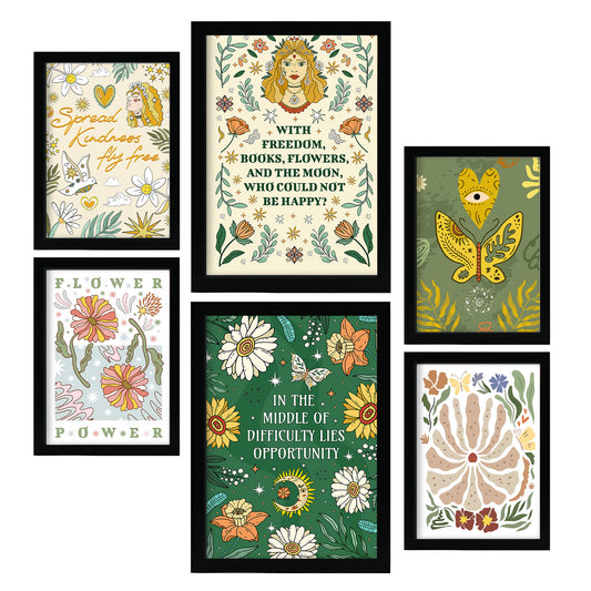 Nacnic Set de 6 Láminas de Amabilidad Estilo Groovy