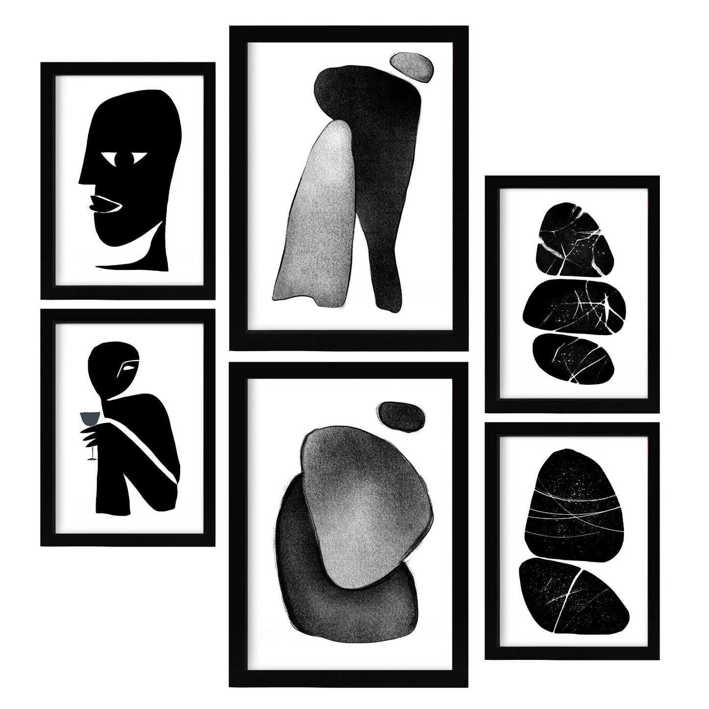 Nacnic Set de 6 Láminas de Amantes Abstractos