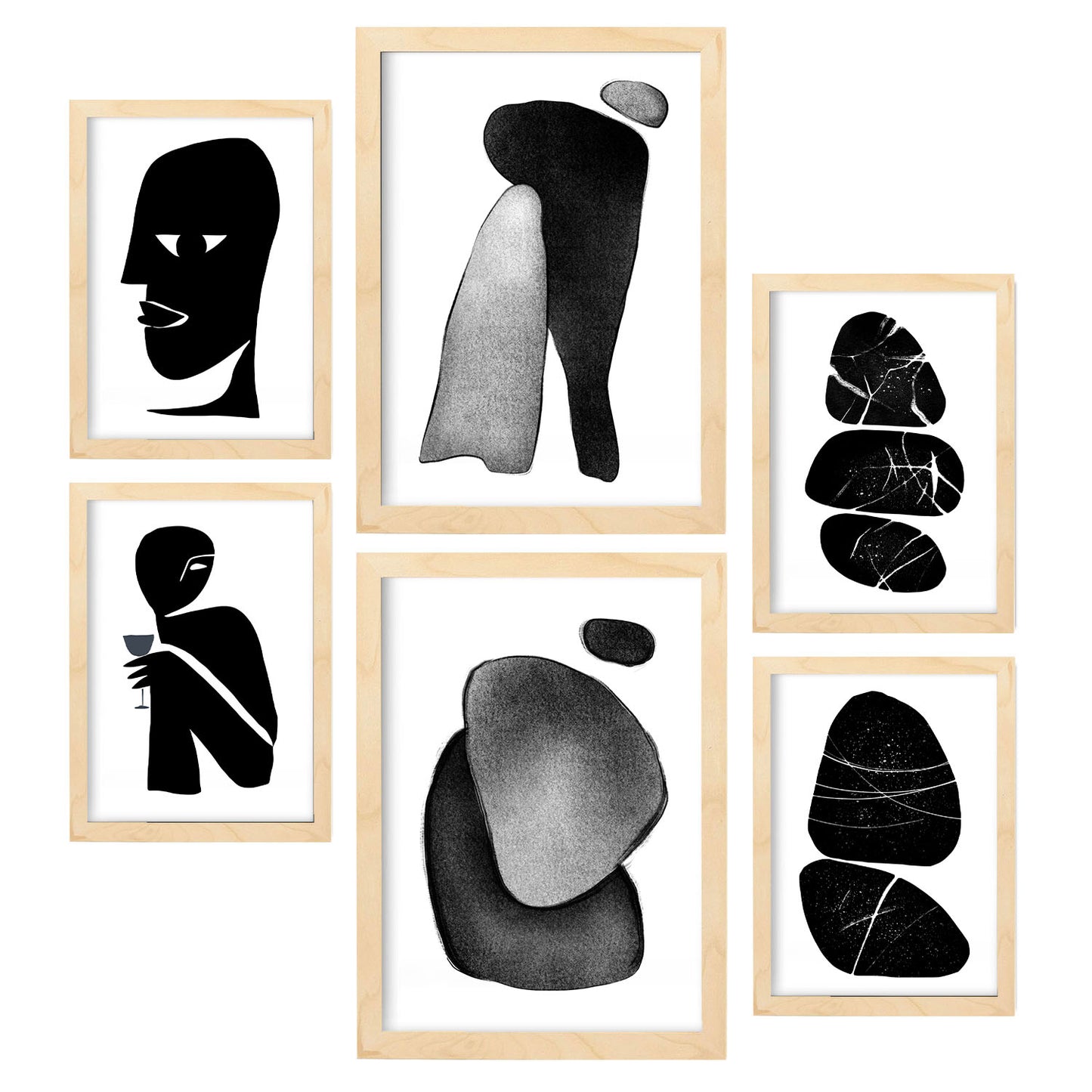 Nacnic Set de 6 Láminas de Amantes Abstractos