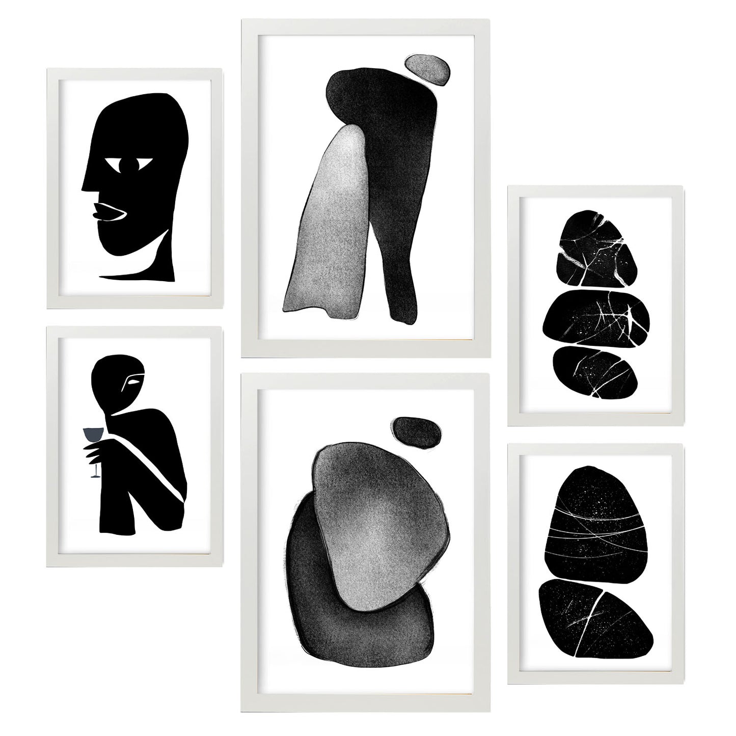 Nacnic Set de 6 Láminas de Amantes Abstractos