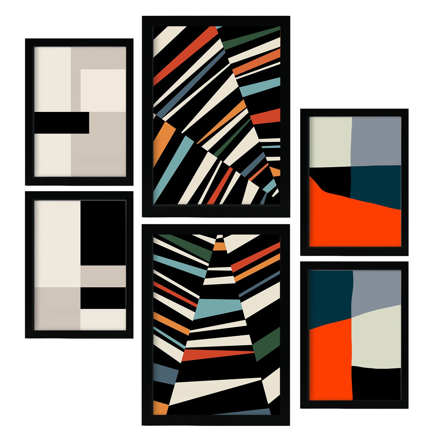 Conjunto de 6 Láminas de Arte Pastiche Nacnic