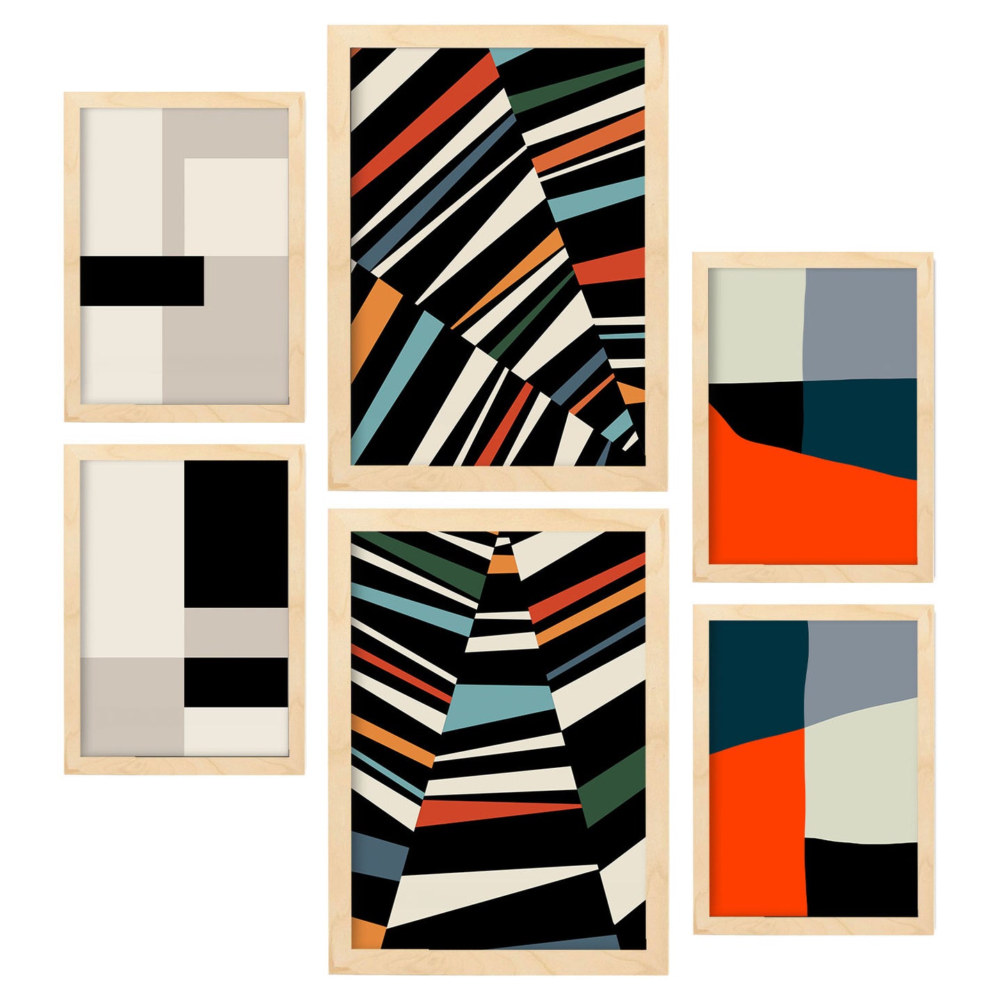 Conjunto de 6 Láminas de Arte Pastiche Nacnic