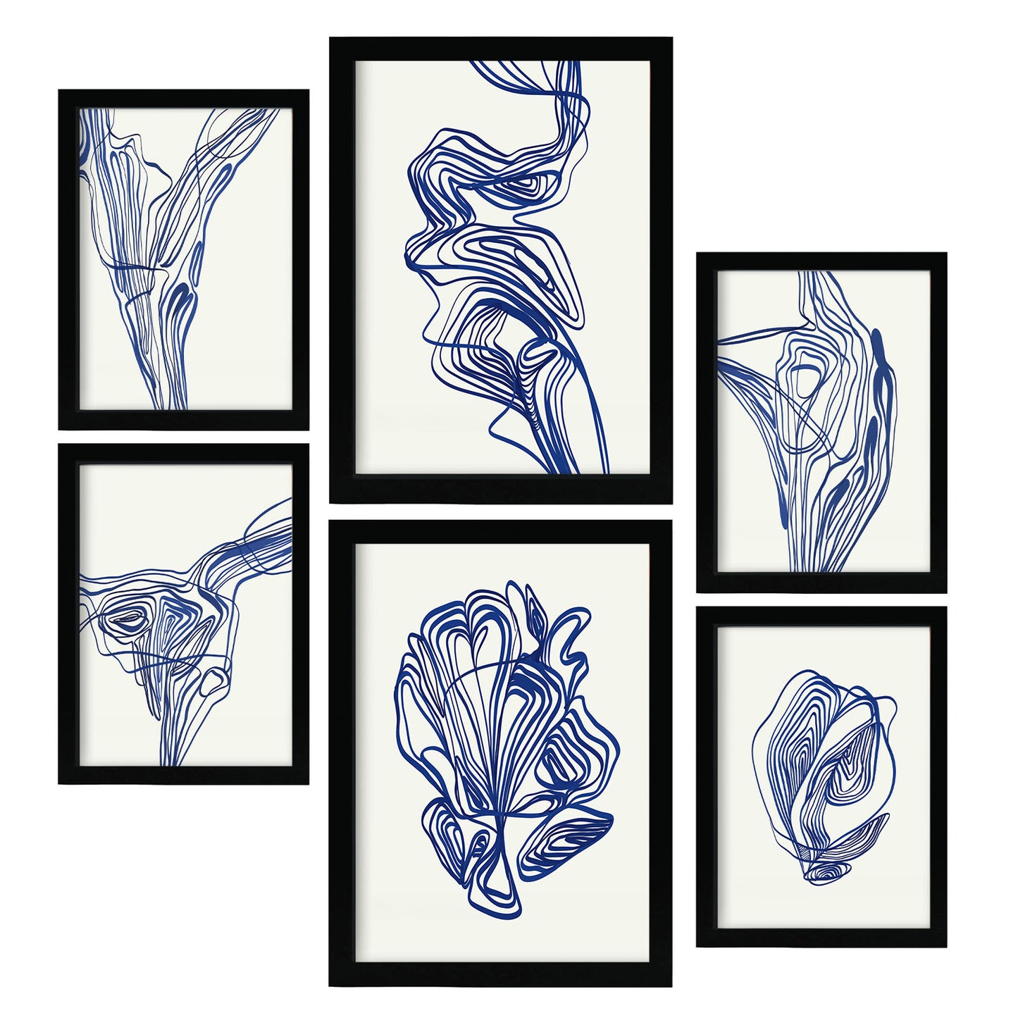 Nacnic Set de 6 Posters Atractivos en Resúmenes de Forma Estampados Decorativos