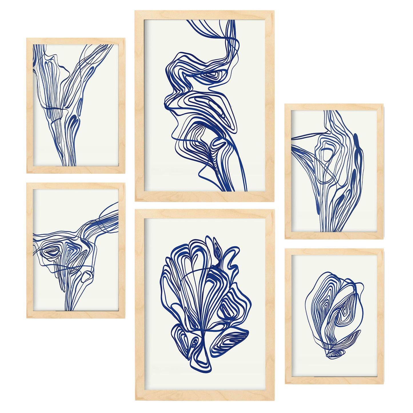 Nacnic Set de 6 Posters Atractivos en Resúmenes de Forma Estampados Decorativos