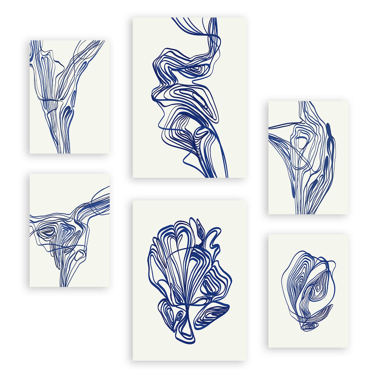 Nacnic Set de 6 Posters Atractivos en Resúmenes de Forma Estampados Decorativos
