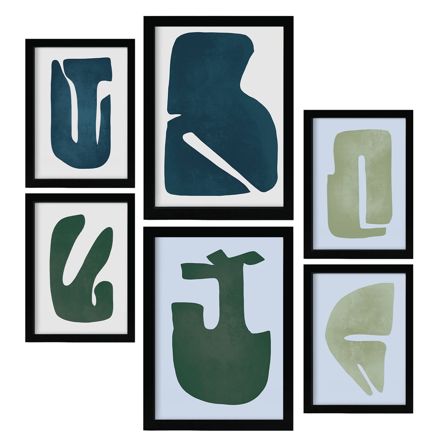Nacnic Set de 6 Láminas de Buena Destreza en Resúmenes de Forma Estampados Decorativos Estéticos
