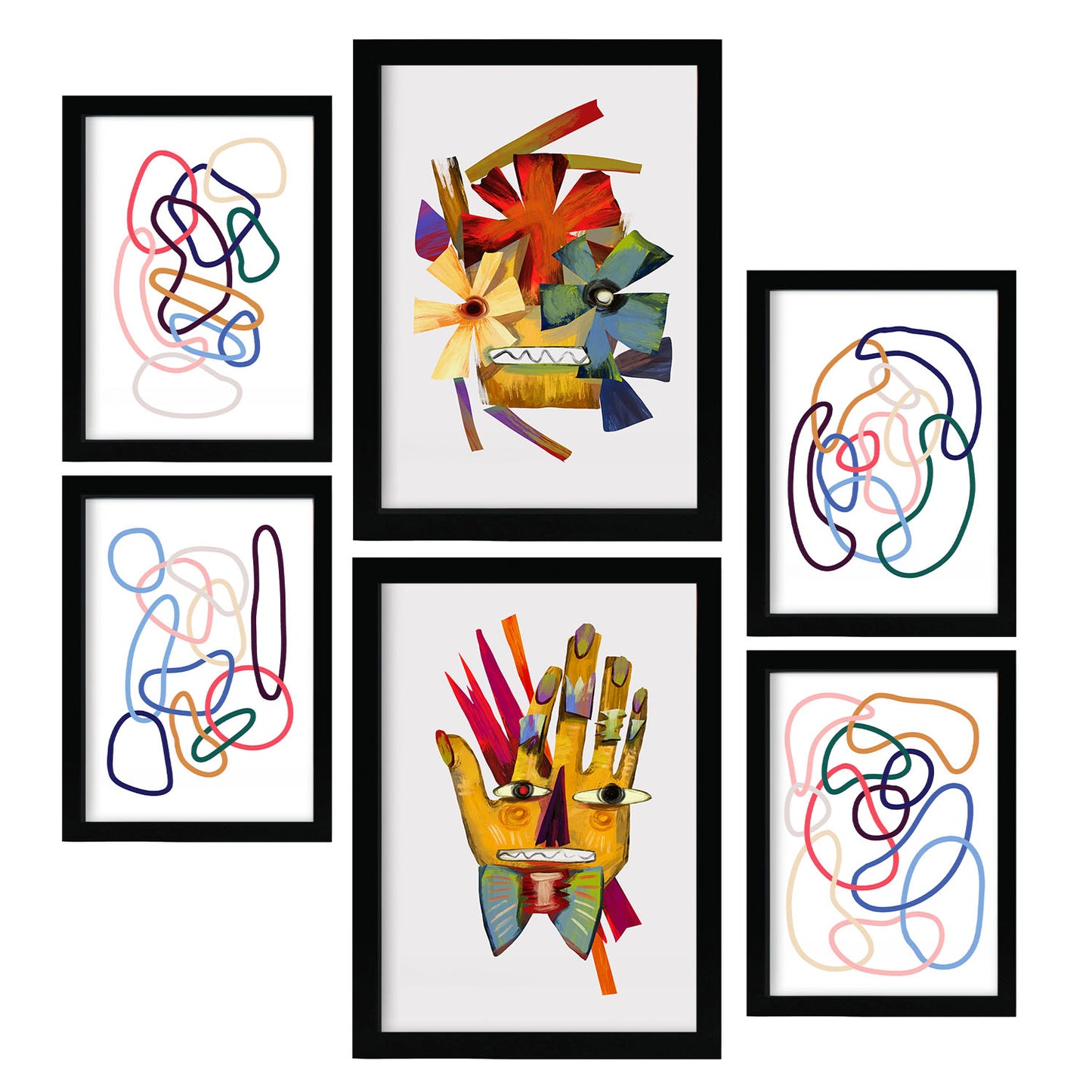Nacnic Set de 6 Láminas de Arte Abstracto de Flores