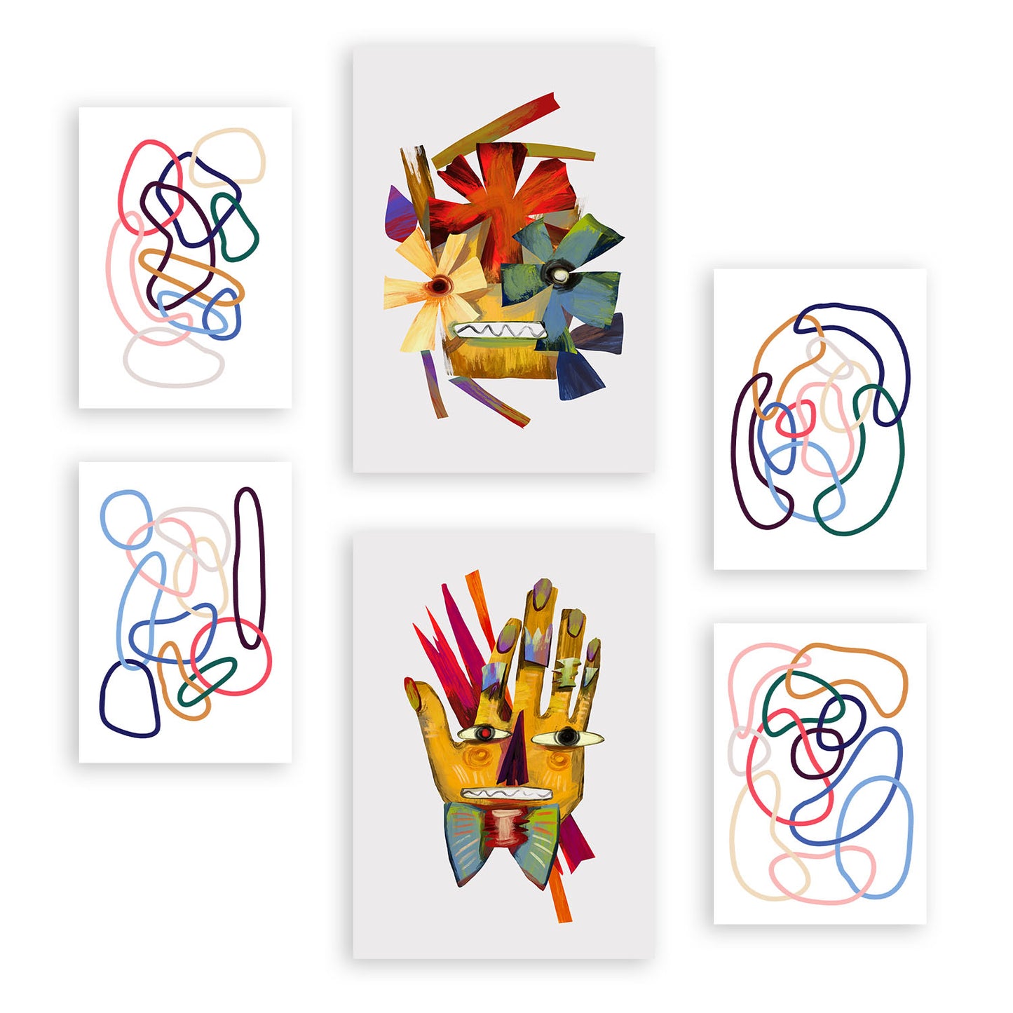 Nacnic Set de 6 Láminas de Arte Abstracto de Flores