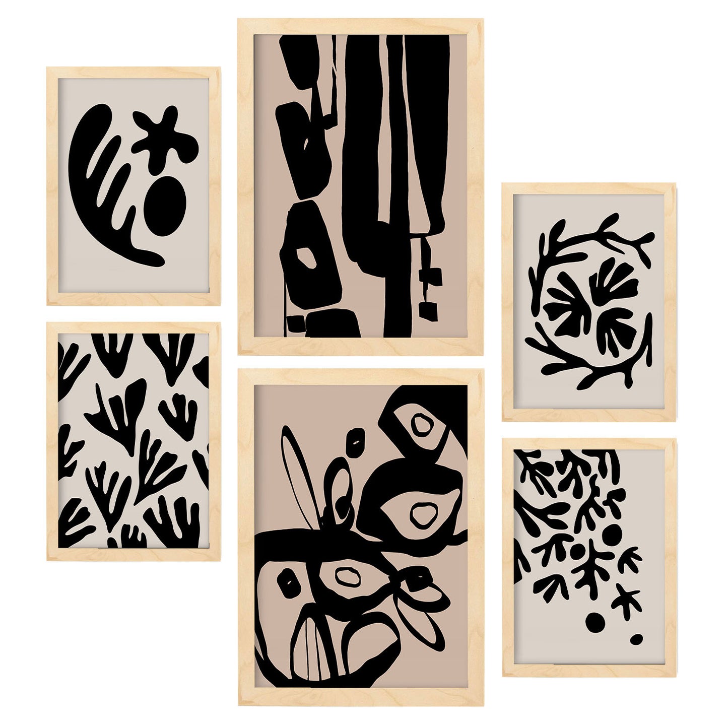 Nacnic Set de 6 Laminas de Diseño Místico en Abstracto de Flores