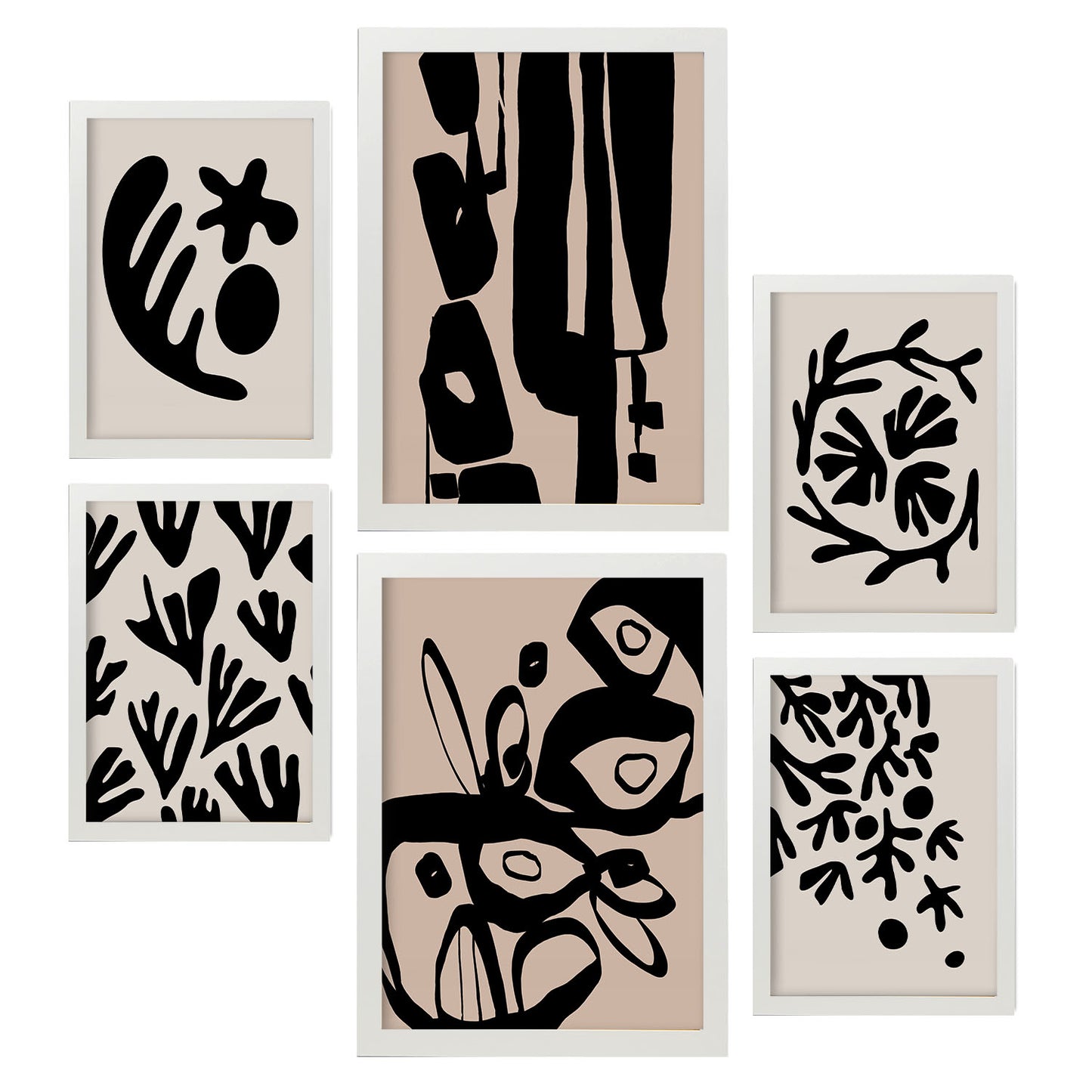 Nacnic Set de 6 Laminas de Diseño Místico en Abstracto de Flores