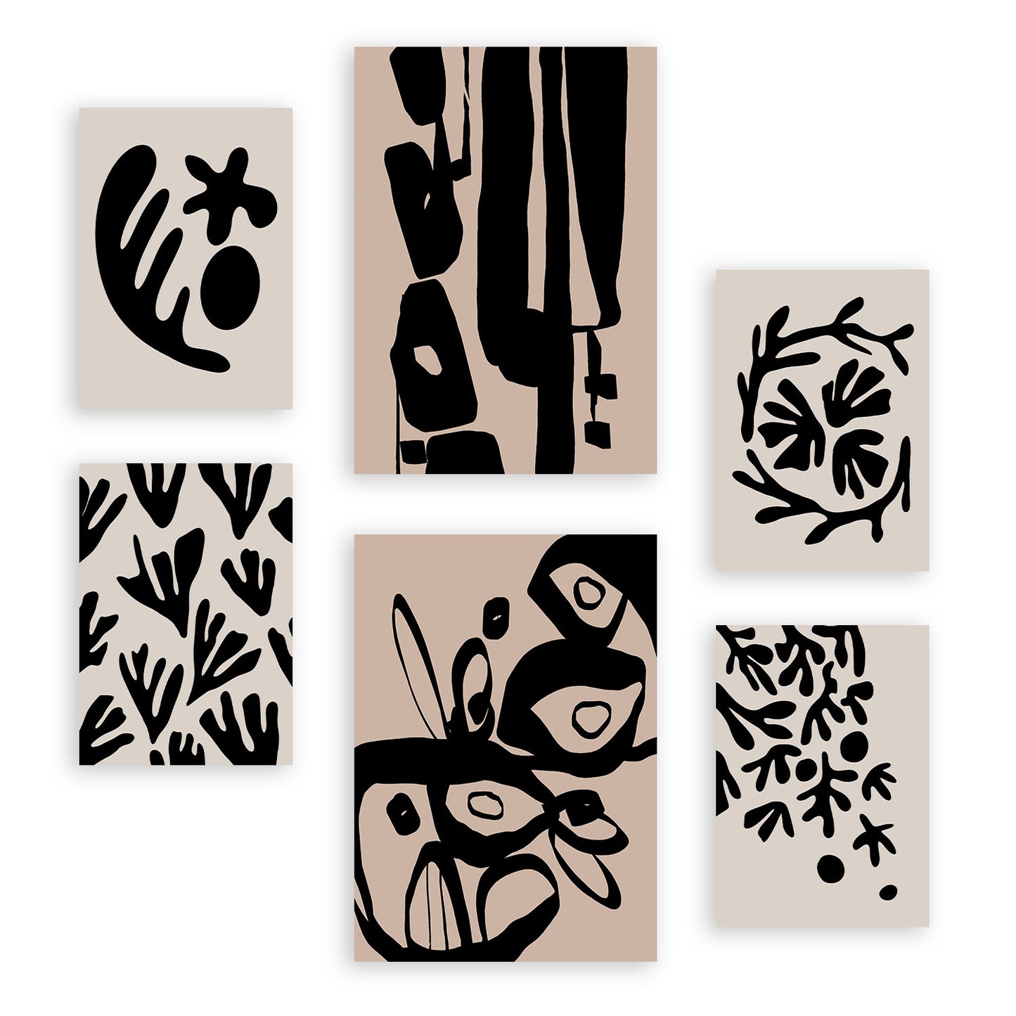 Nacnic Set de 6 Laminas de Diseño Místico en Abstracto de Flores