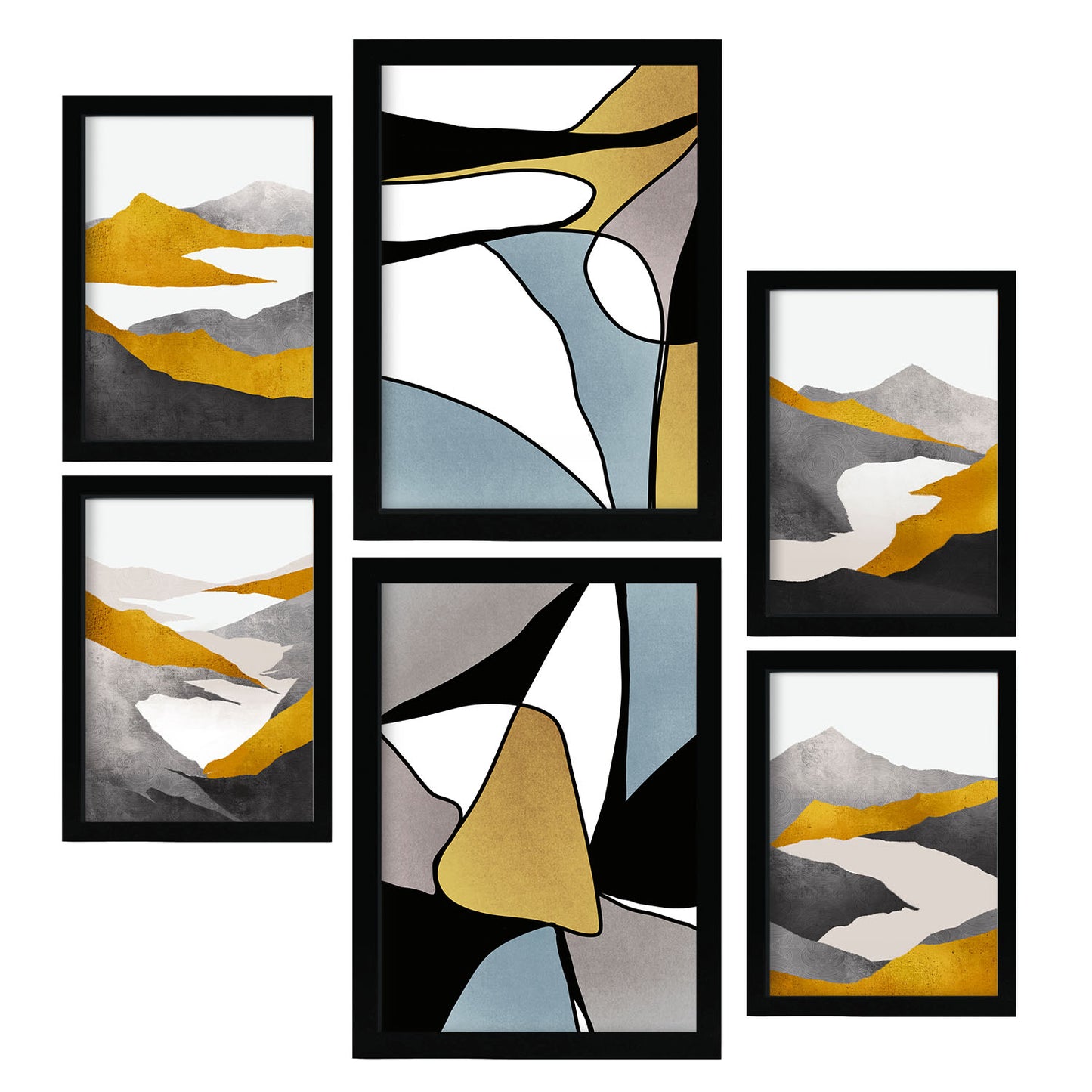 Nacnic Set de 6 Láminas de Paisajes Abstractos de la Naturaleza