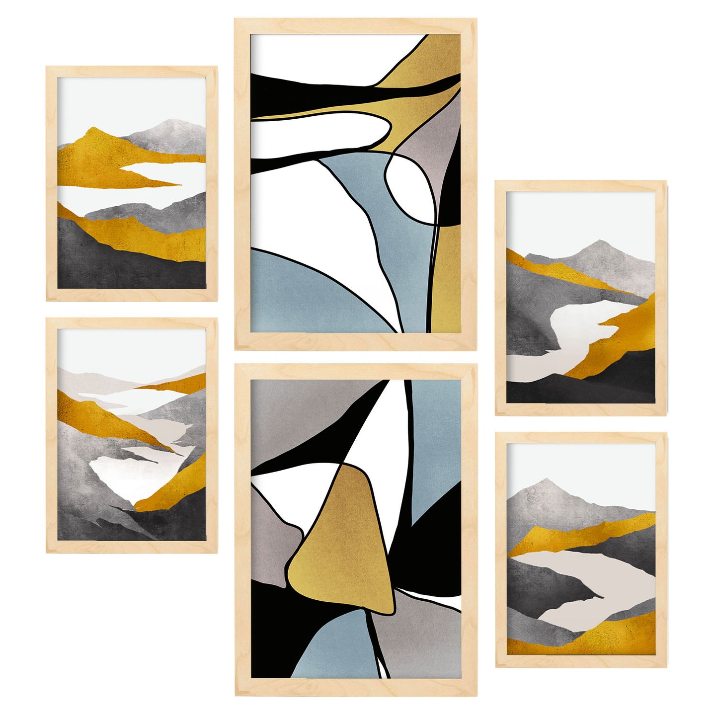 Nacnic Set de 6 Láminas de Paisajes Abstractos de la Naturaleza