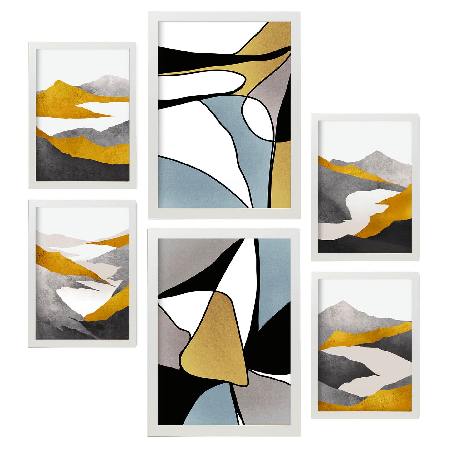 Nacnic Set de 6 Láminas de Paisajes Abstractos de la Naturaleza