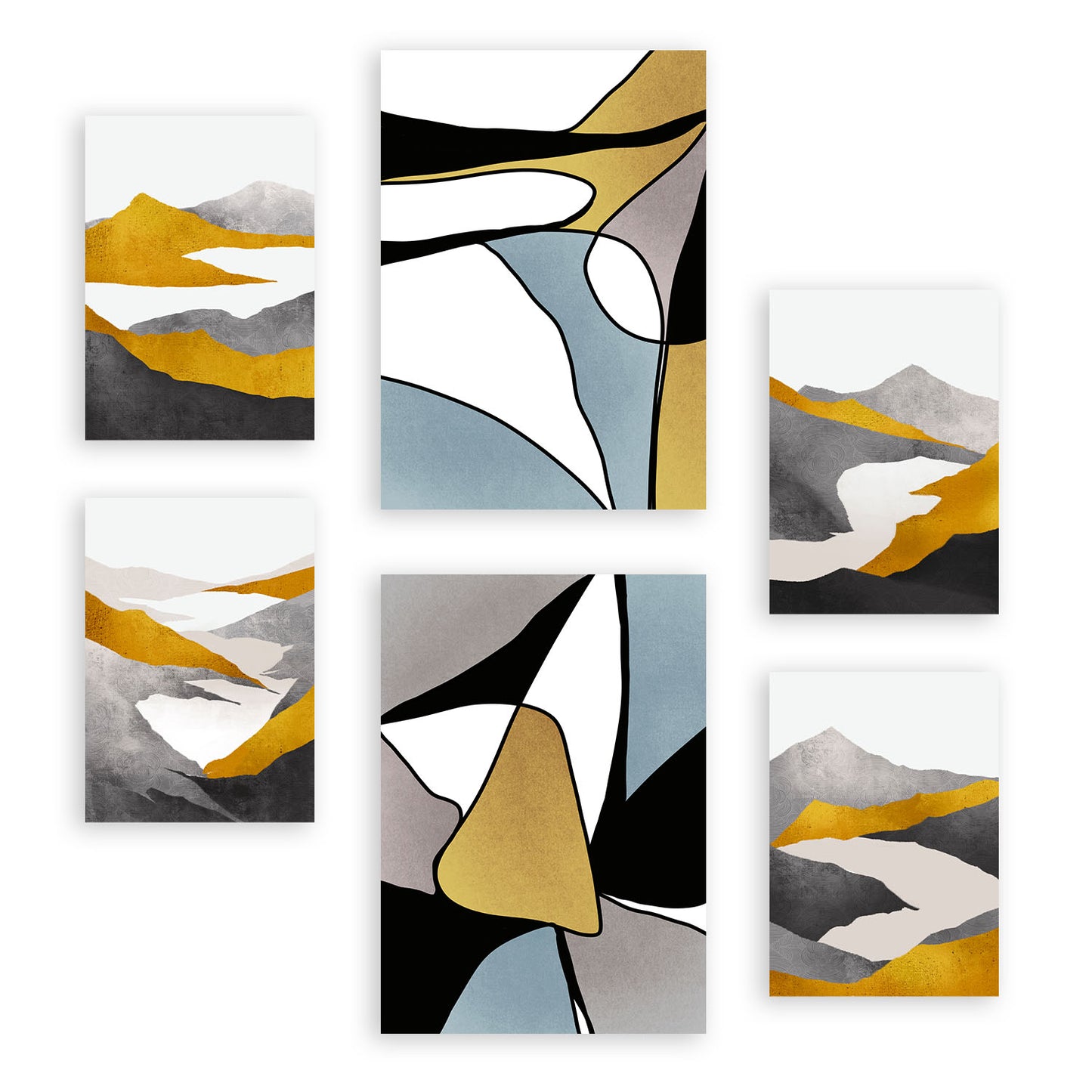 Nacnic Set de 6 Láminas de Paisajes Abstractos de la Naturaleza