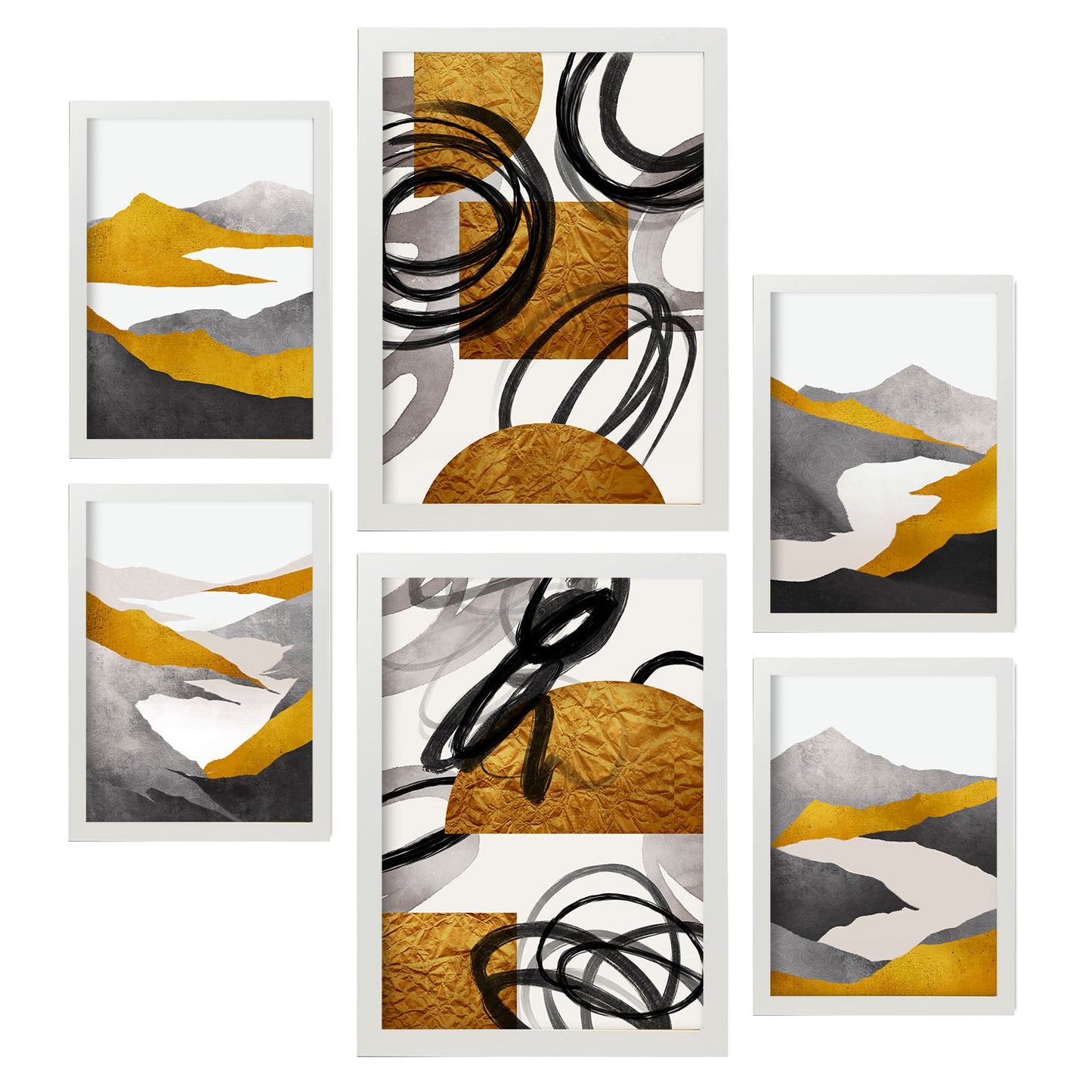 Nacnic Set de 6 Láminas de Paisajes y Naturaleza Estéticos