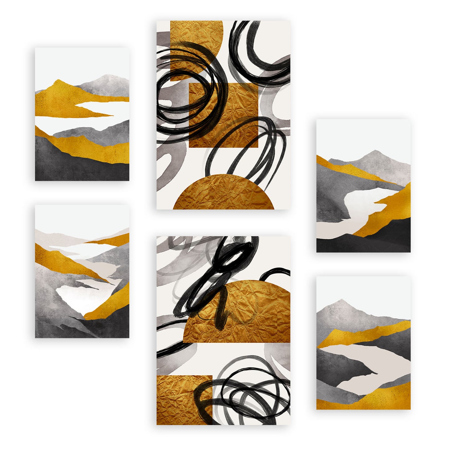 Nacnic Set de 6 Láminas de Paisajes y Naturaleza Estéticos
