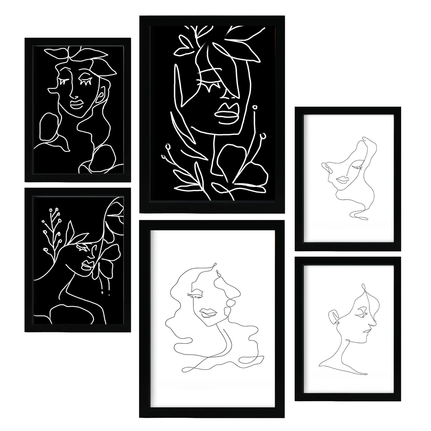 Conjunto de 6 Láminas Nacnic Serene Beauty 2 en Abstracto Femenino