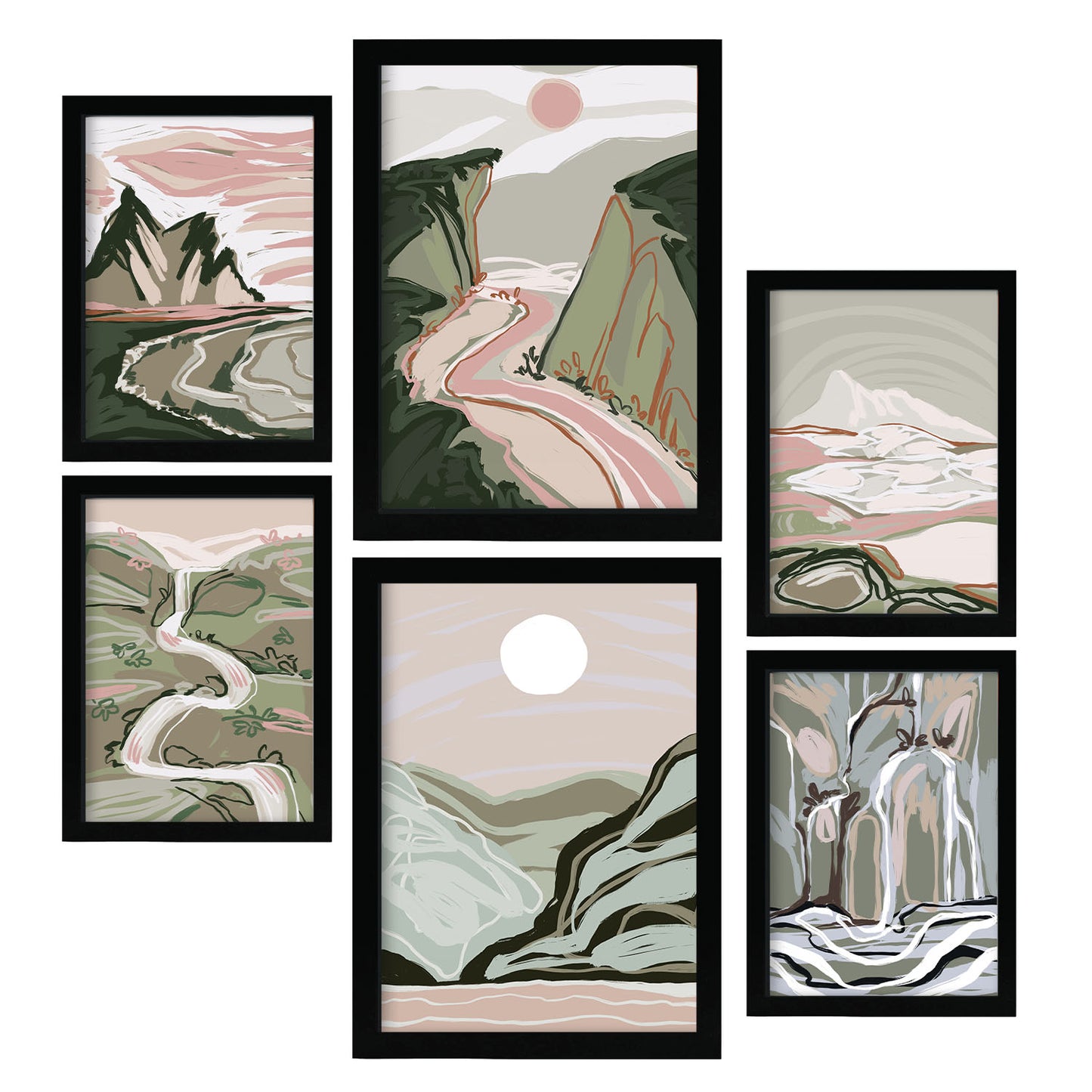 Nacnic Set de 6 Posters de Naturaleza Compleja 1