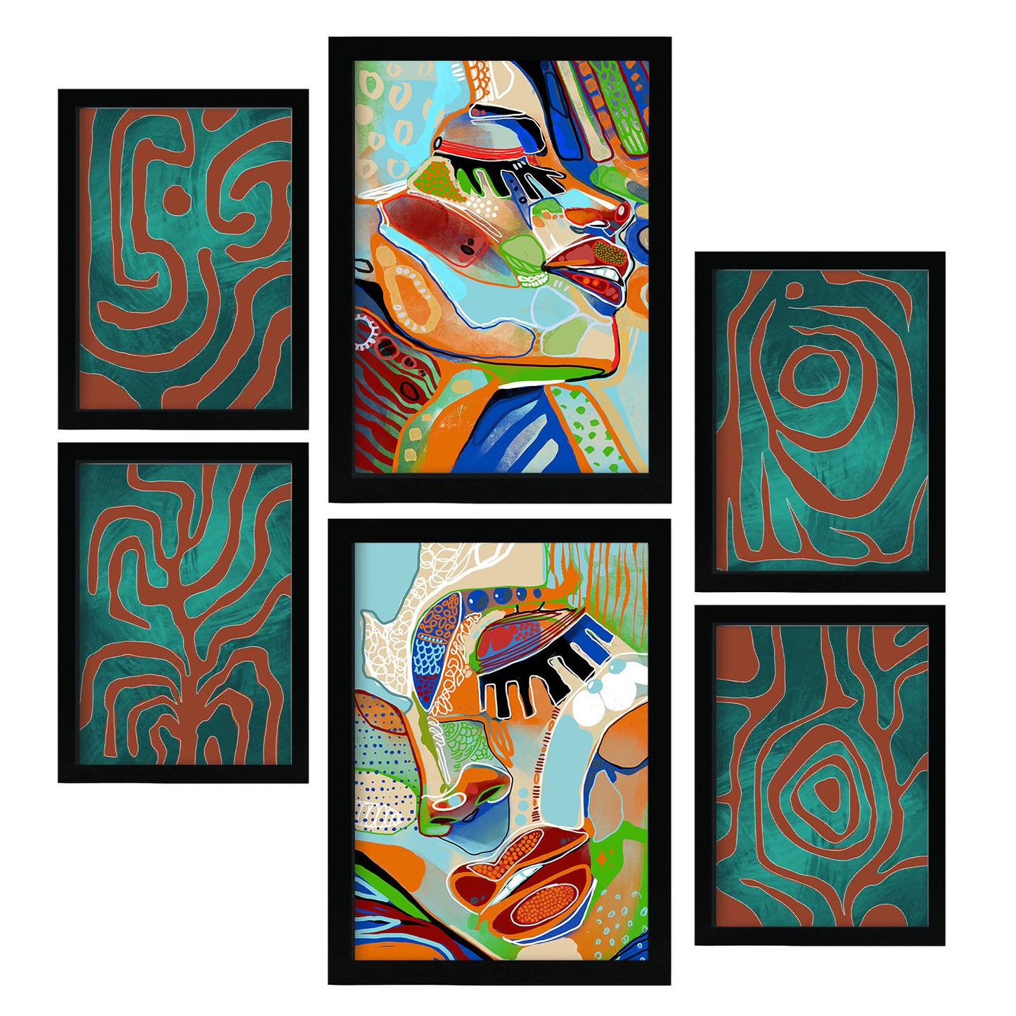 Nacnic Set de 6 Láminas Abstractas Femeninas Estéticas