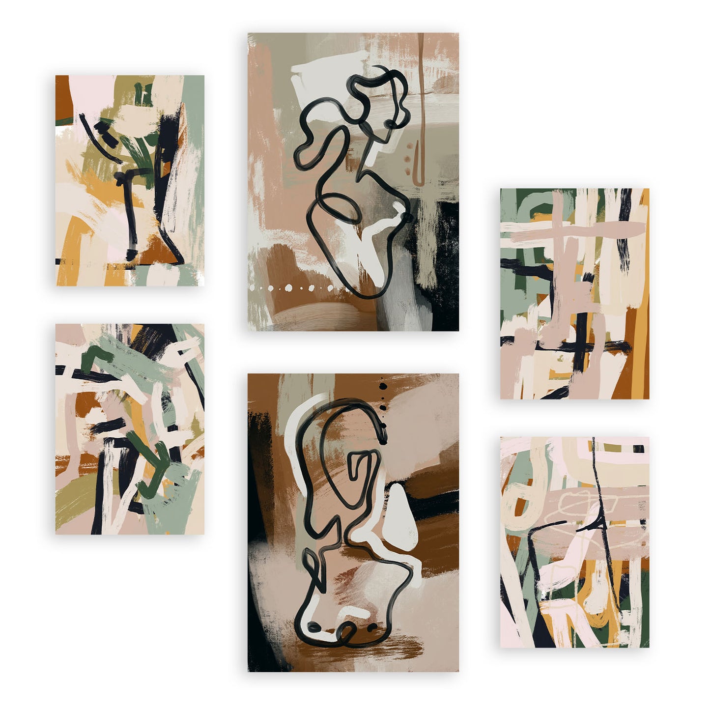 Nacnic Set de 6 Láminas Abstractas Femeninas Extravagantes