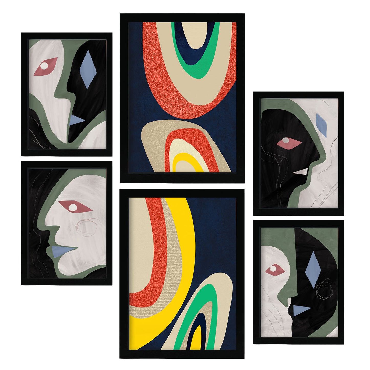 Nacnic Set de 6 Láminas de Arte Abstracto