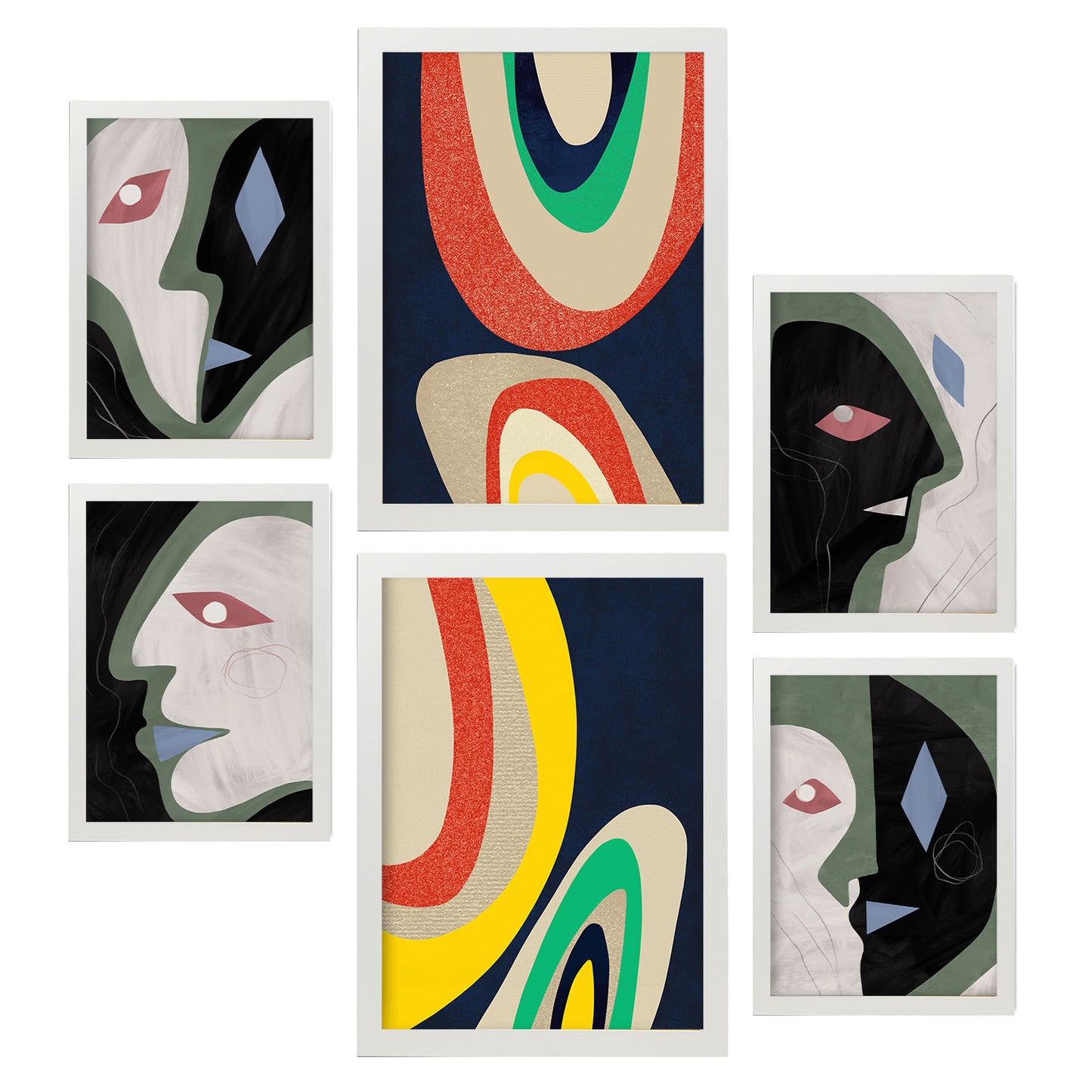 Nacnic Set de 6 Láminas de Arte Abstracto