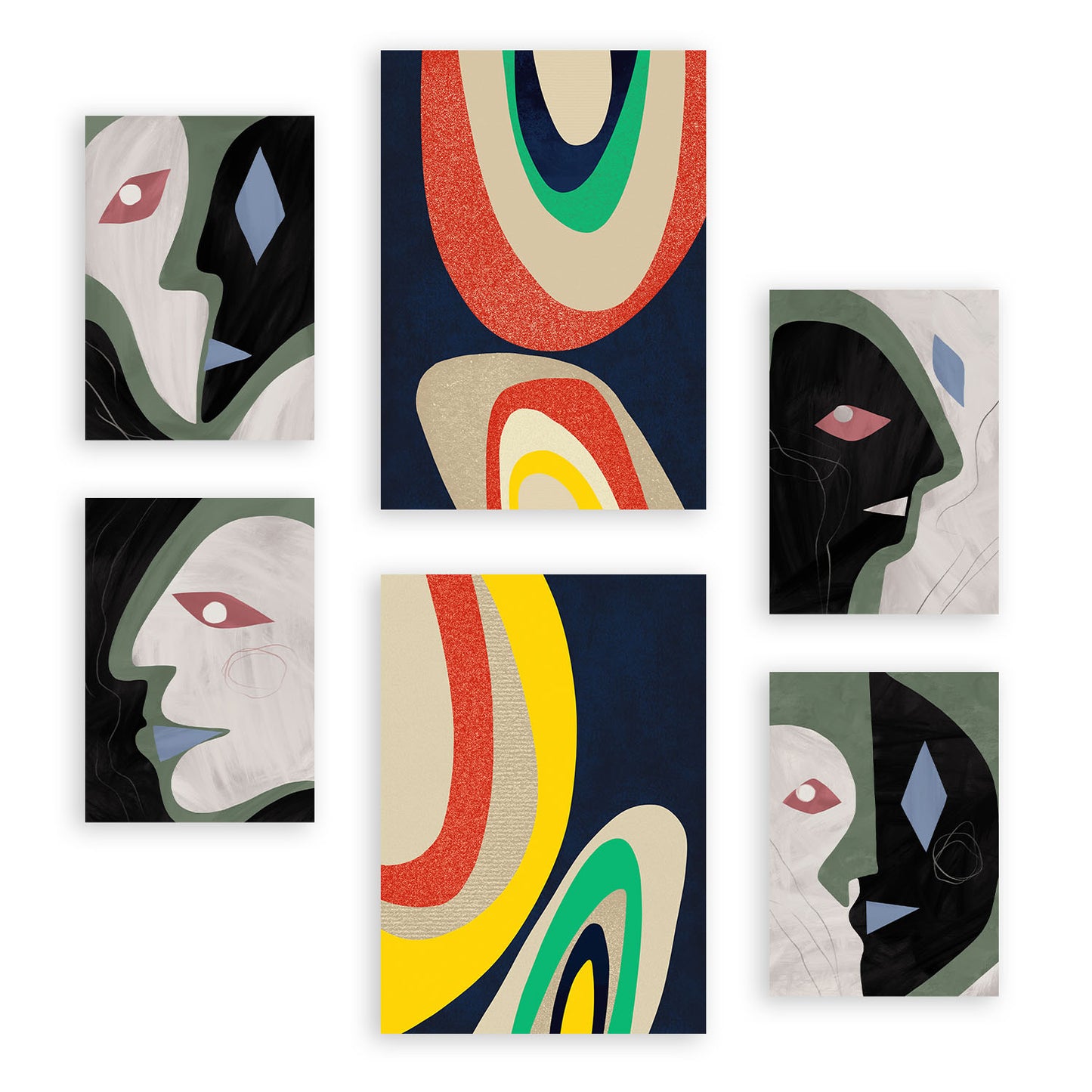 Nacnic Set de 6 Láminas de Arte Abstracto