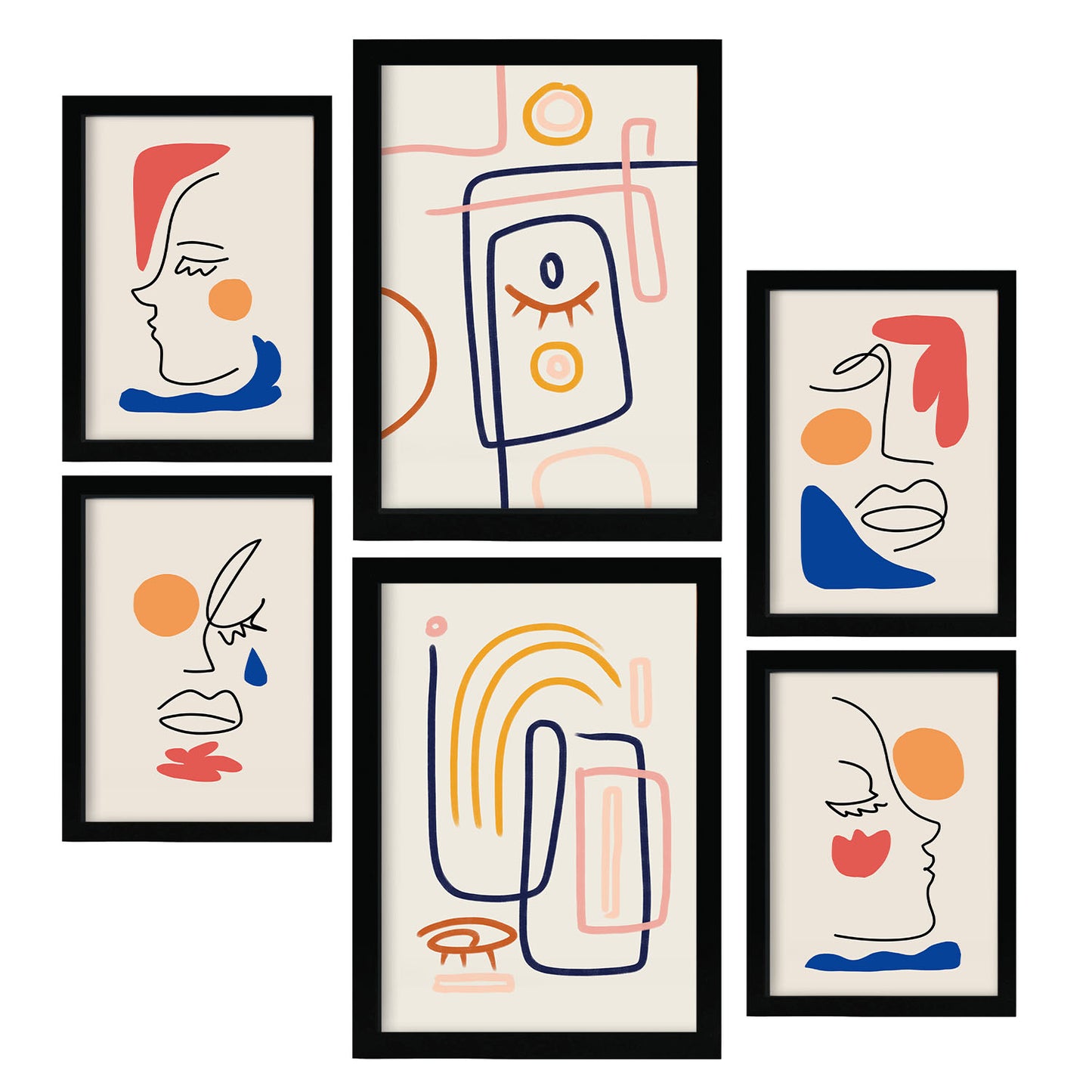 Nacnic Set de 6 Laminas de Arte Abstracto Femenino Jazzy Arts 2
