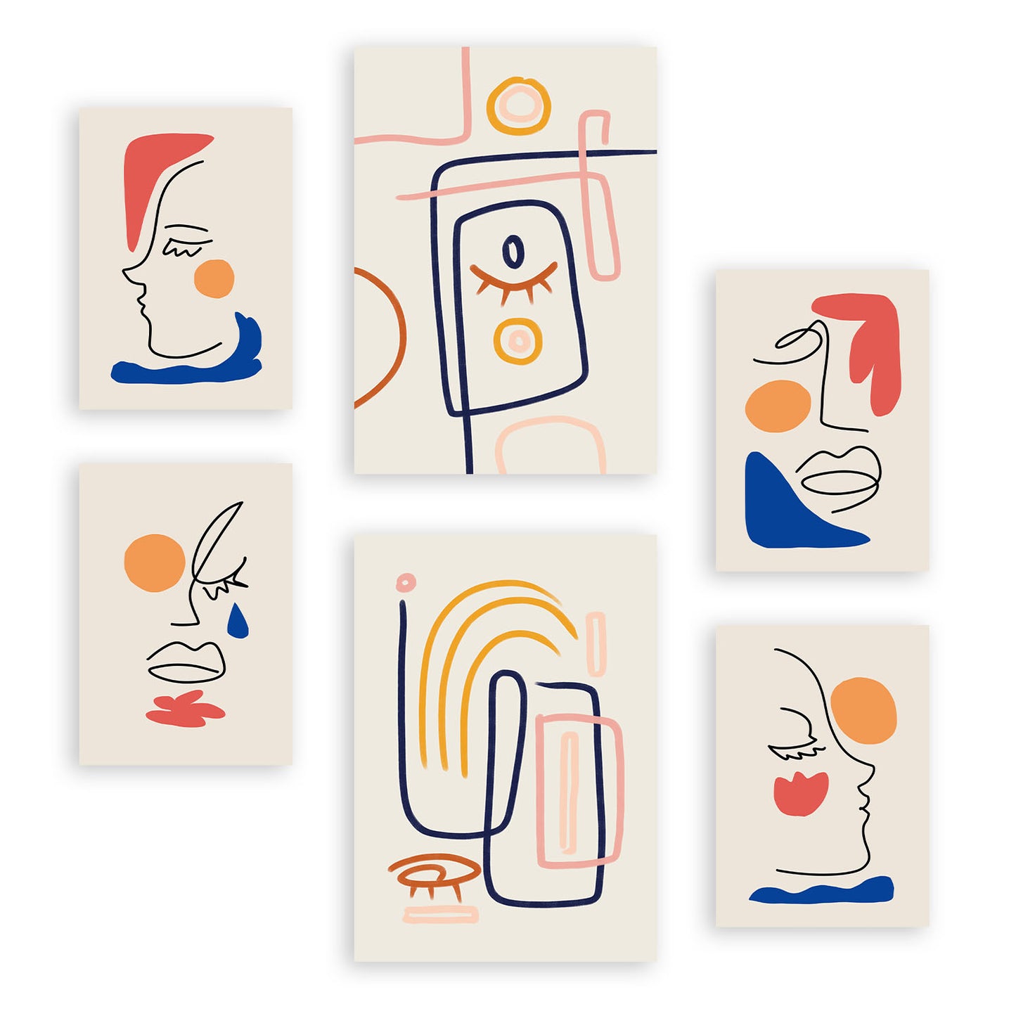 Nacnic Set de 6 Laminas de Arte Abstracto Femenino Jazzy Arts 2