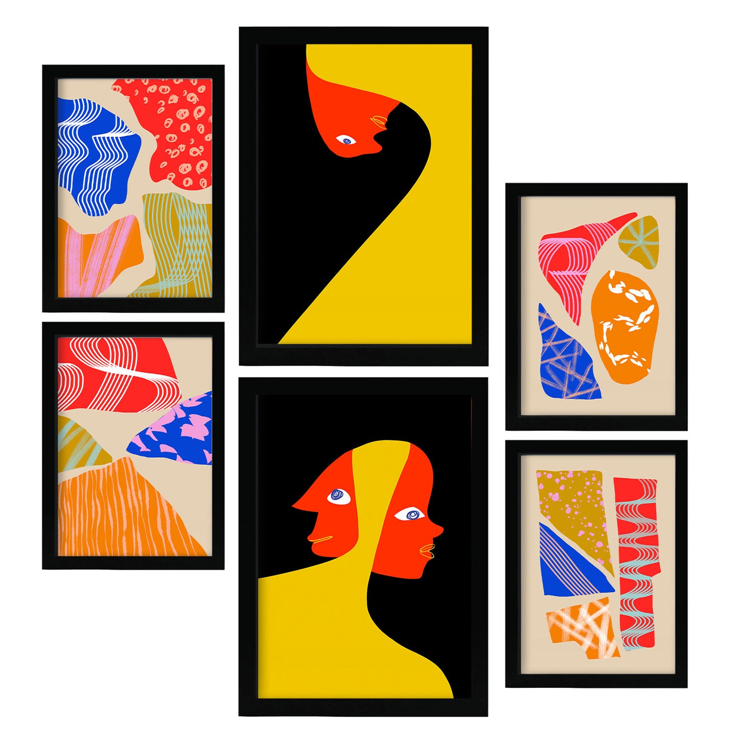 Nacnic Set de 6 Láminas Abstractas de Amantes Estéticos