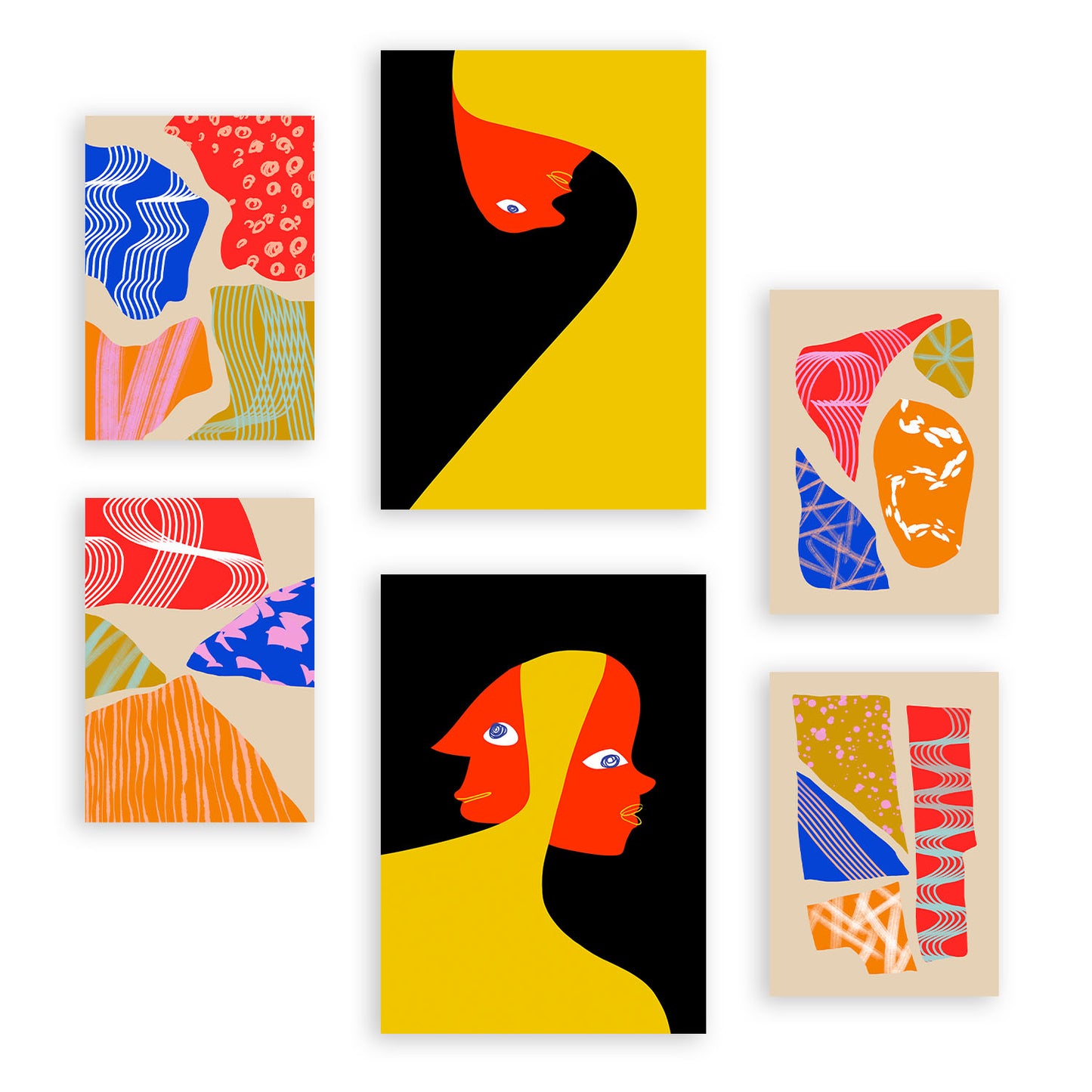 Nacnic Set de 6 Láminas Abstractas de Amantes Estéticos
