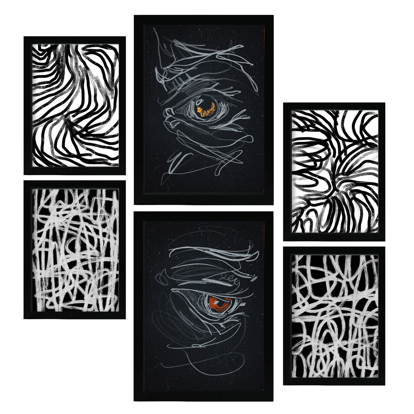 Nacnic Set de 6 Láminas de Amantes Abstractos Estampados Decorativos