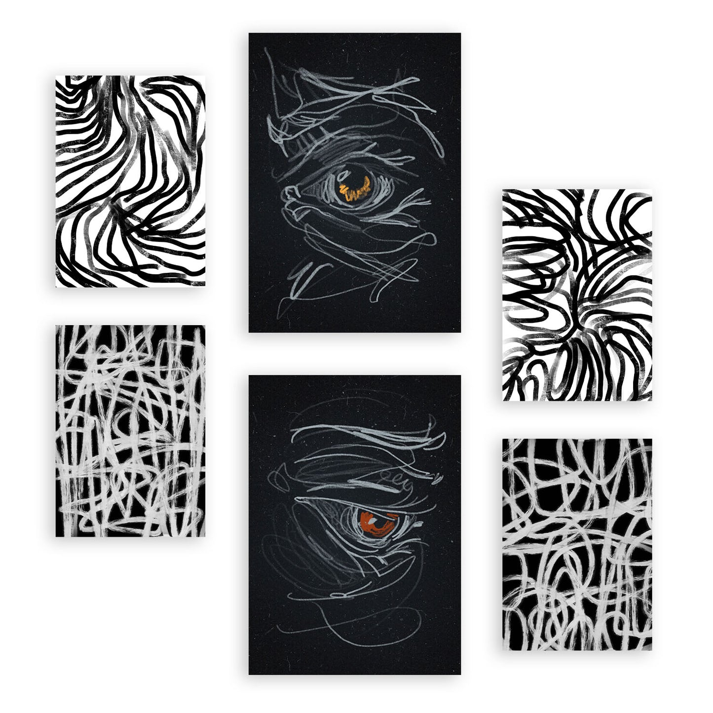 Nacnic Set de 6 Láminas de Amantes Abstractos Estampados Decorativos