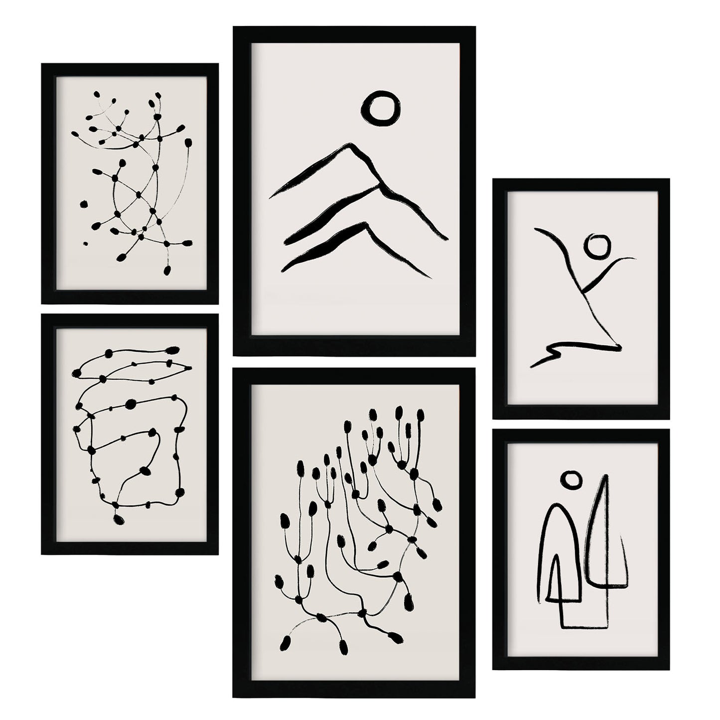 Nacnic Set de 6 Láminas Abstractas Amantes