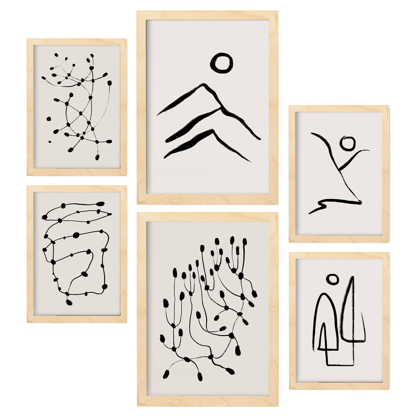 Nacnic Set de 6 Láminas Abstractas Amantes