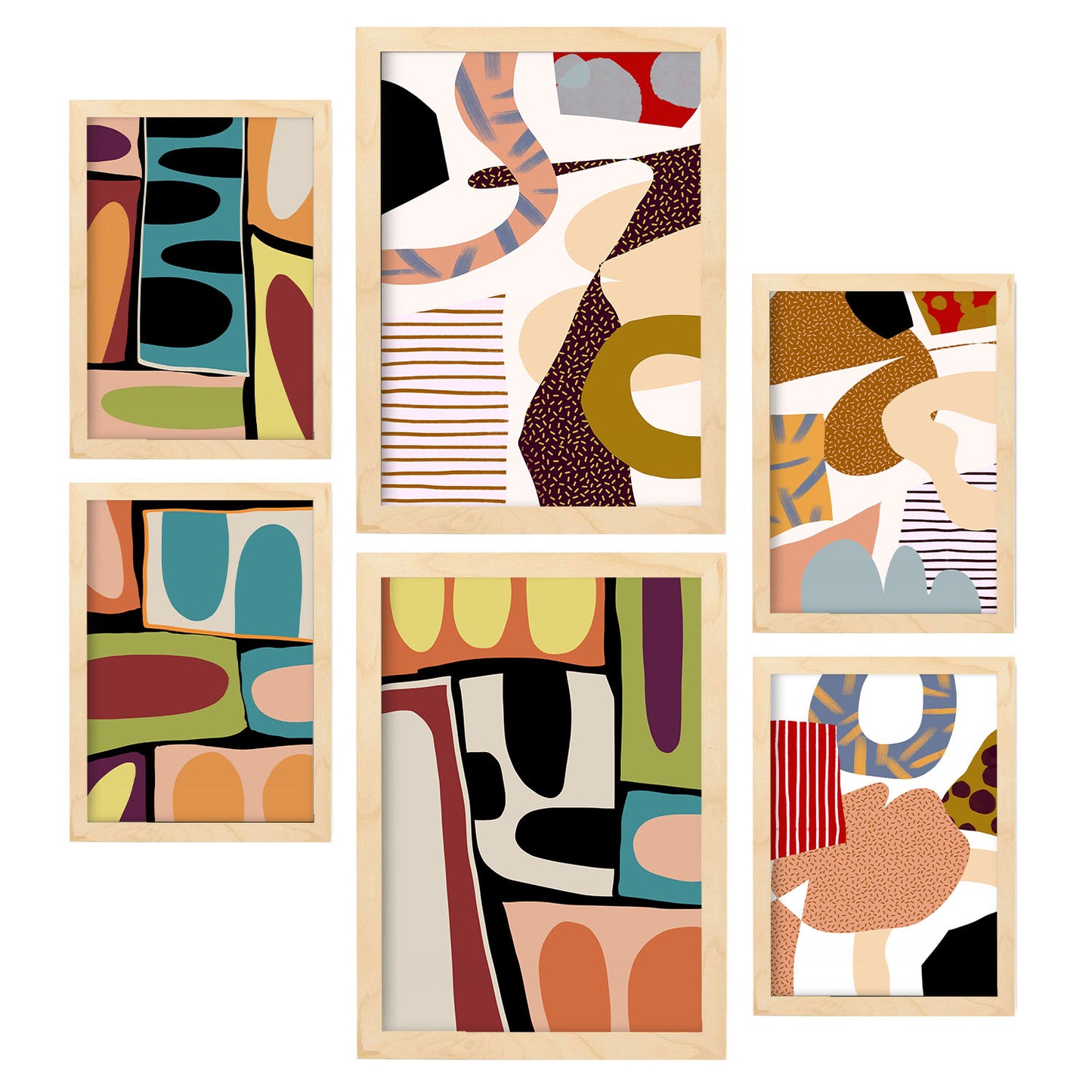Nacnic Set de 6 Posters Resúmenes Coloridos y Deslumbrantes