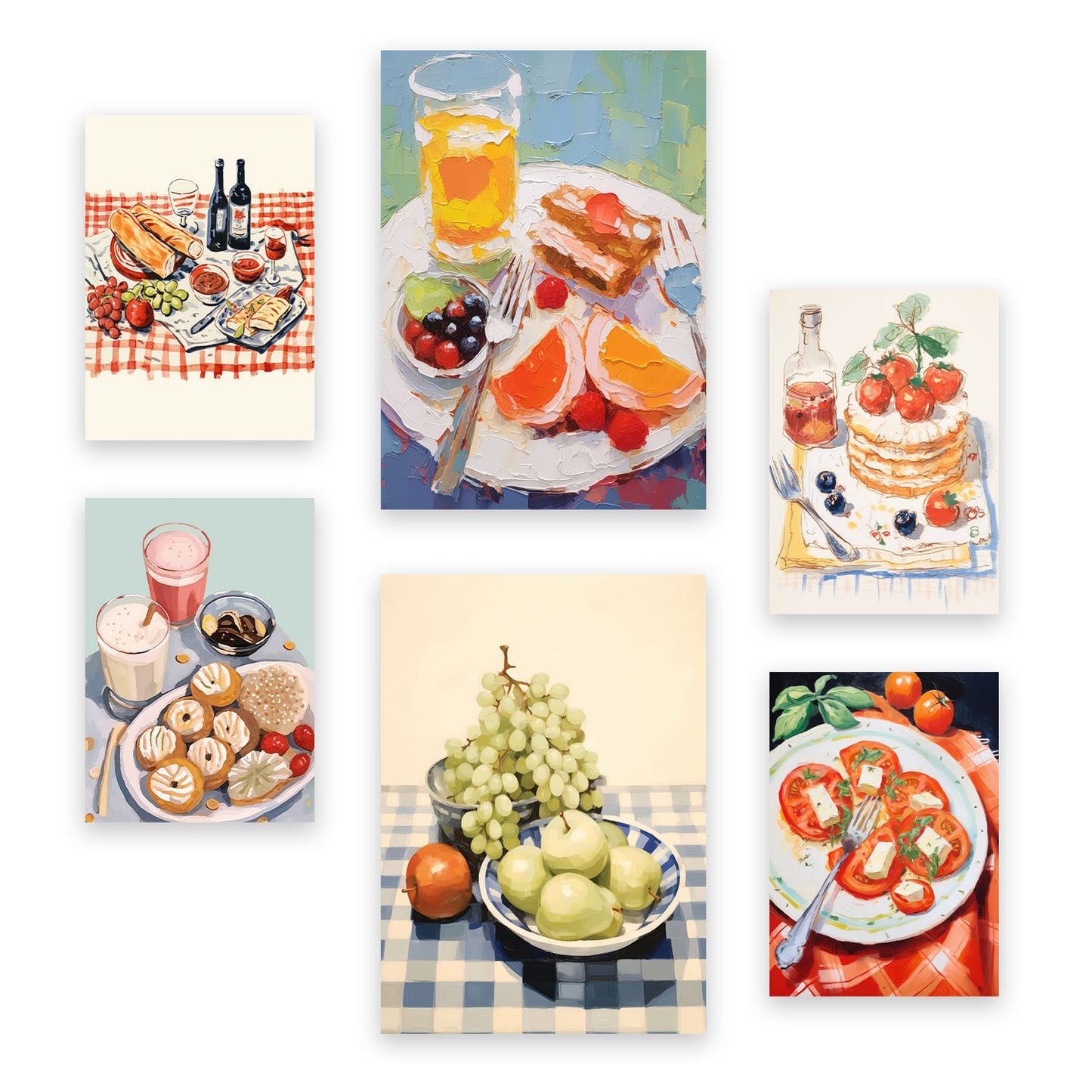 Nacnic Set de 6 Láminas de Picnic para Amantes de la Comida