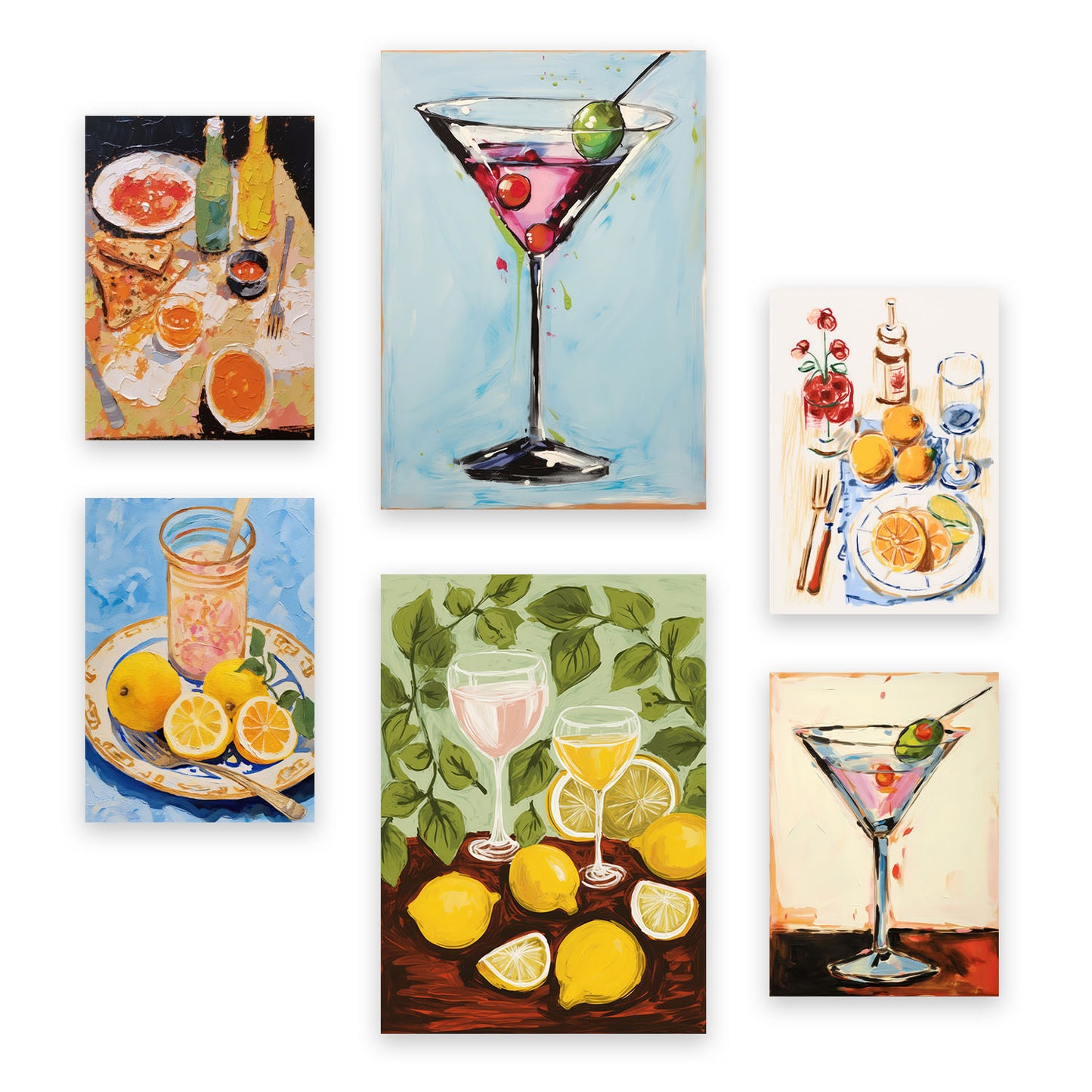 Nacnic Set de 6 Láminas de Bebidas para Amantes de la Comida