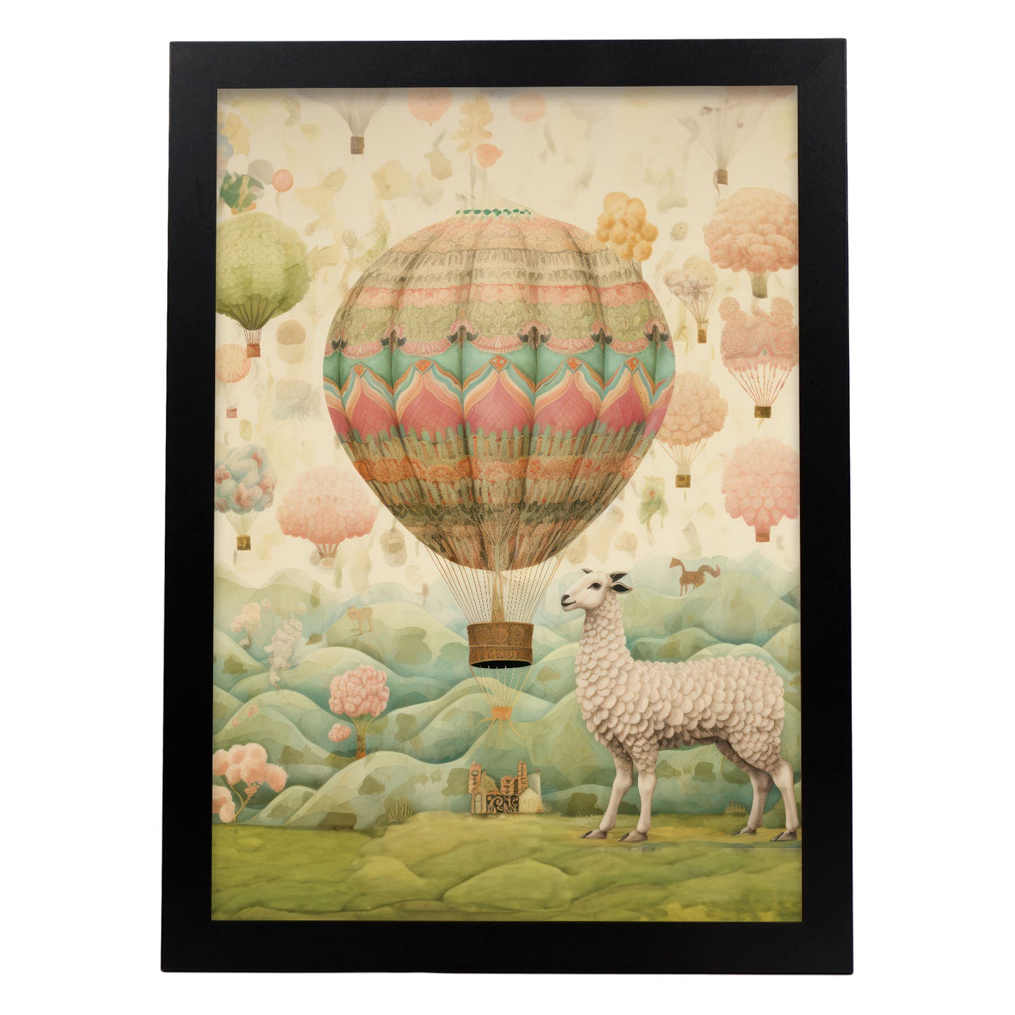 Nacnic Lámina Harri Sheep con Globo Aéreo