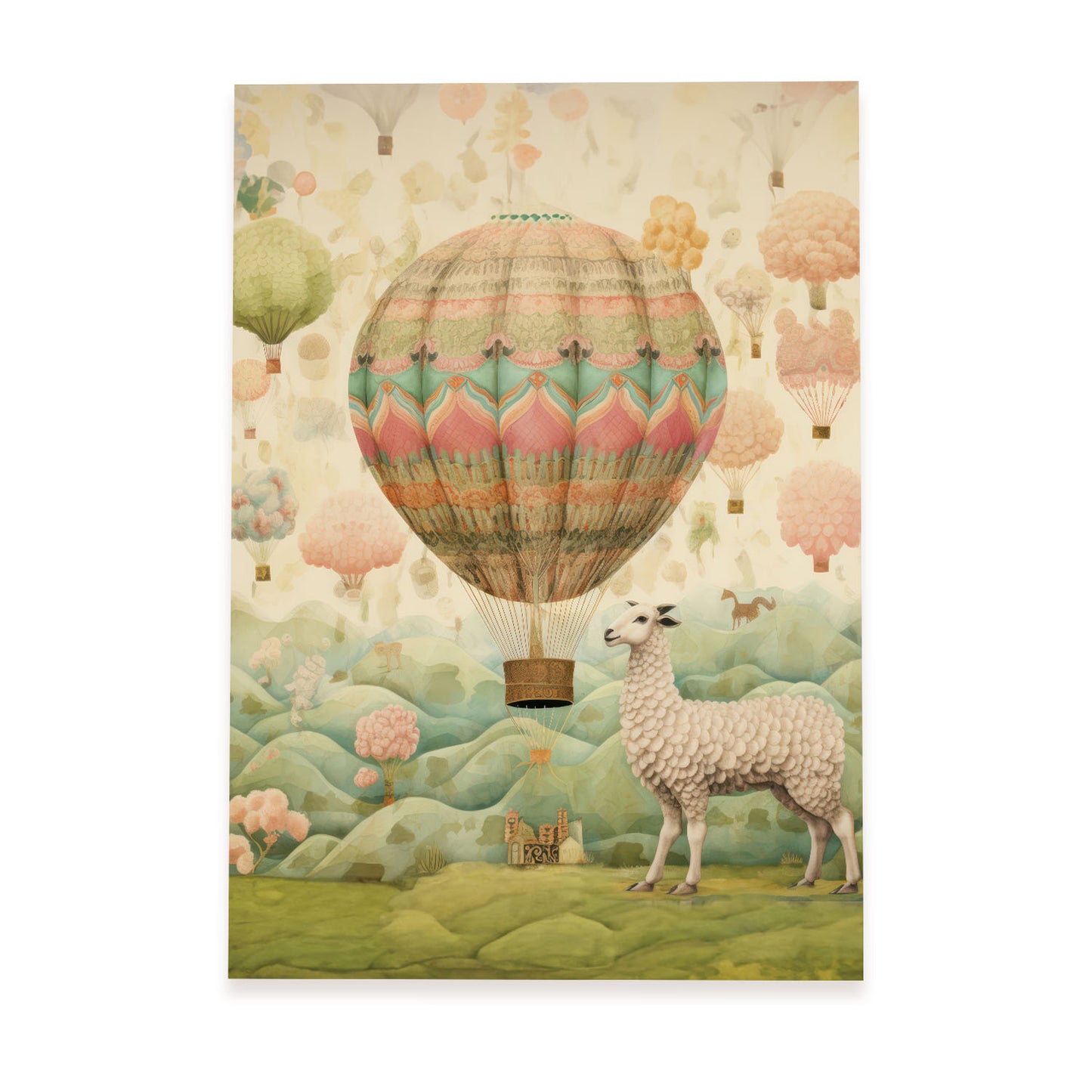 Nacnic Lámina Harri Sheep con Globo Aéreo