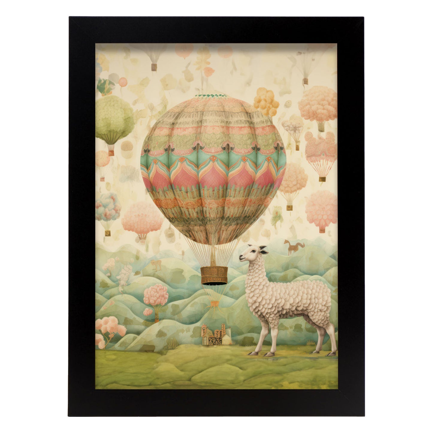 Nacnic Lámina Harri Sheep con Globo Aéreo