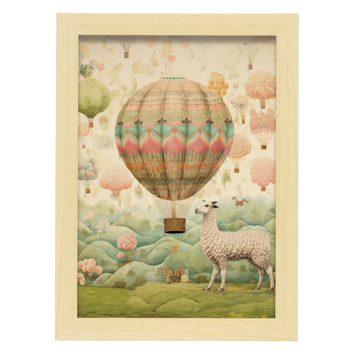 Nacnic Lámina Harri Sheep con Globo Aéreo