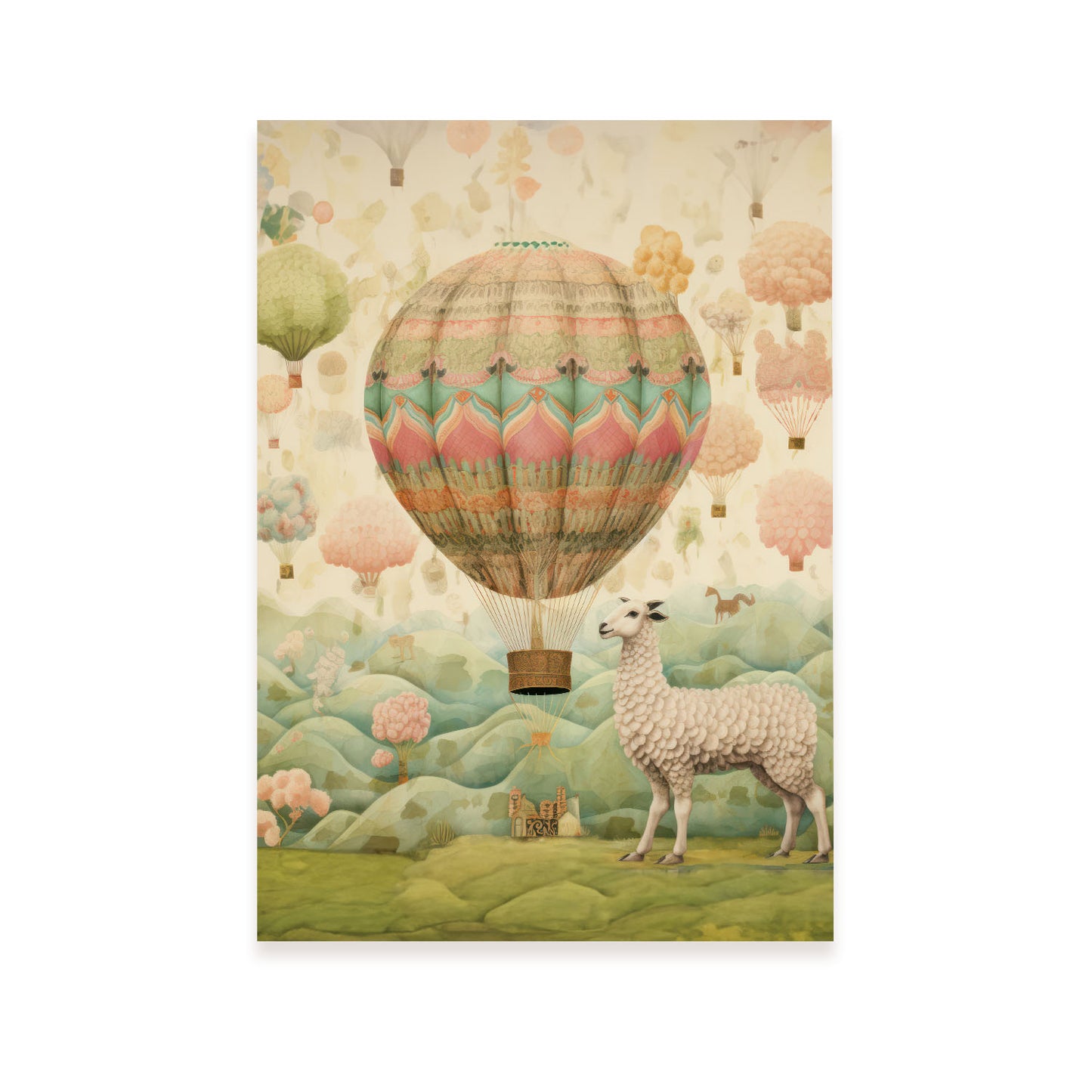 Nacnic Lámina Harri Sheep con Globo Aéreo