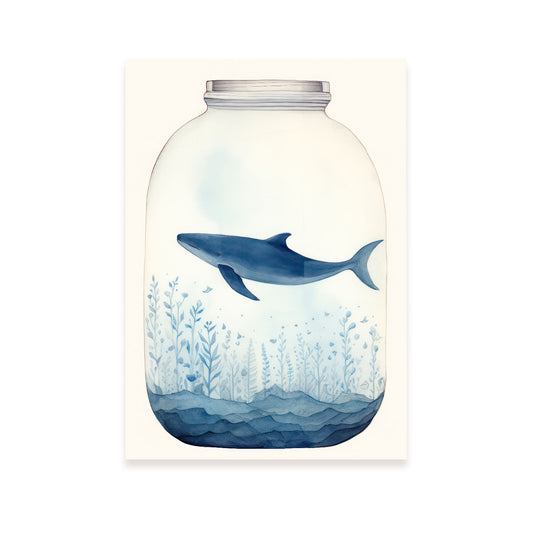 Lámina Nacnic Ballena en Botella para Guardería y Hogar