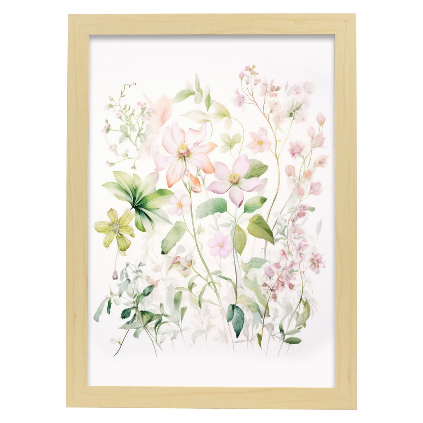 Nacnic Las flores violetas Lamina. En Impresiones de vivero de plantas. Estampados decorativos estéticos para su sala de estar, dormitorio, hogar