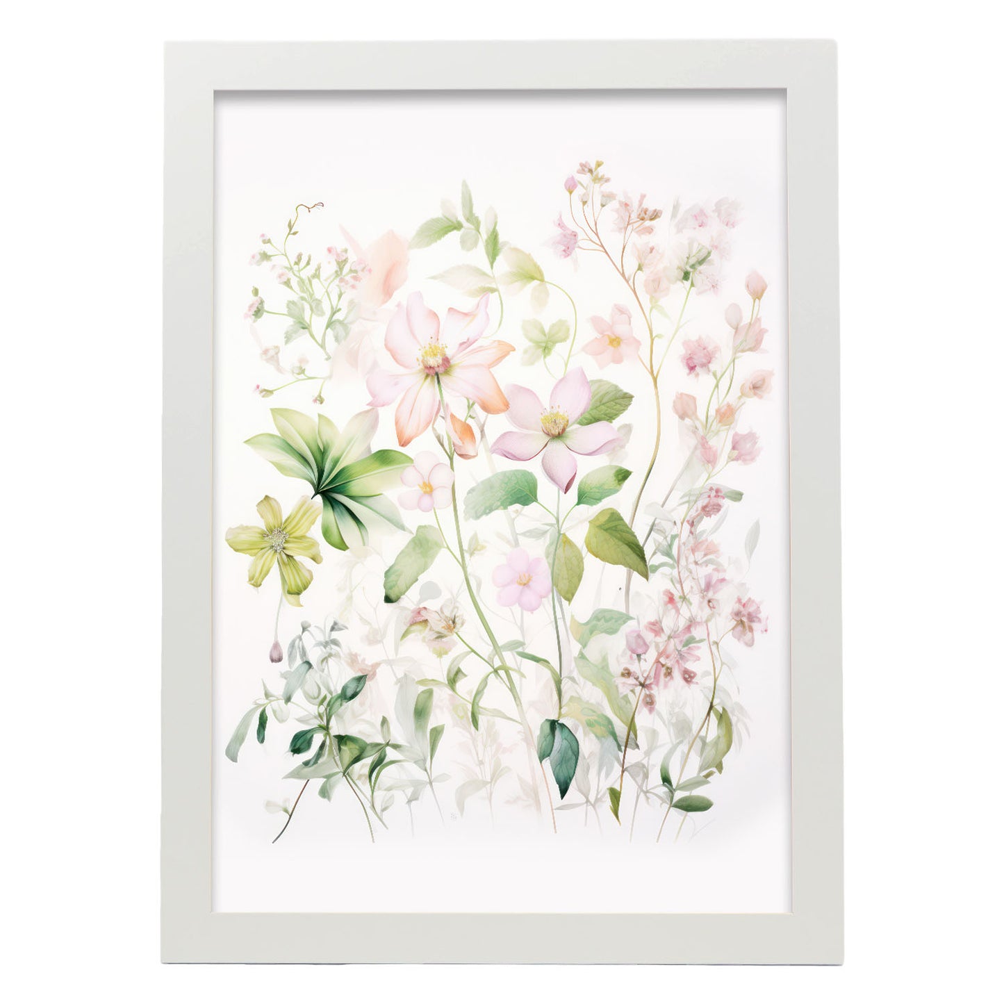Nacnic Las flores violetas Lamina. En Impresiones de vivero de plantas. Estampados decorativos estéticos para su sala de estar, dormitorio, hogar